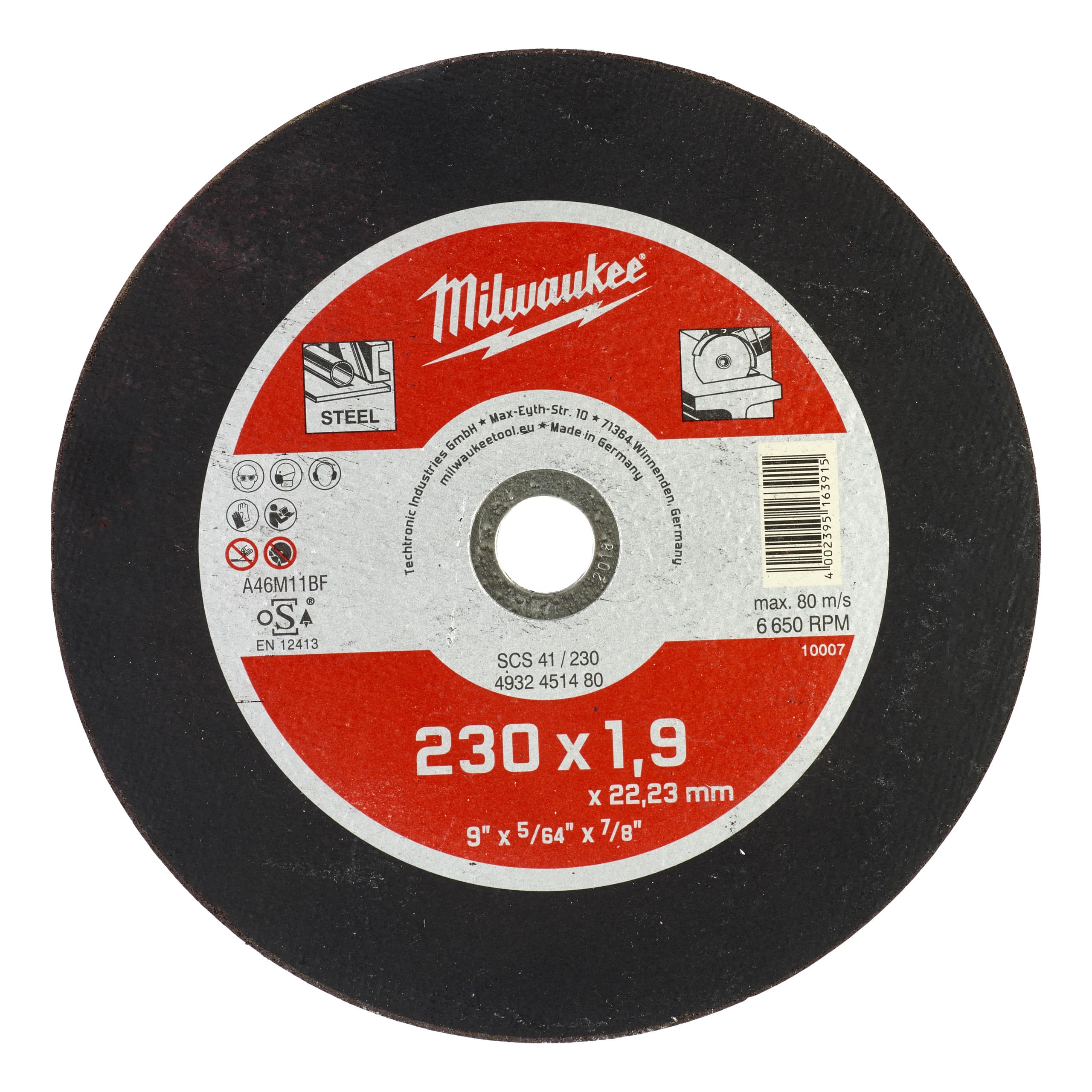 Disc pentru tăiat metal Contractor 230X1,9