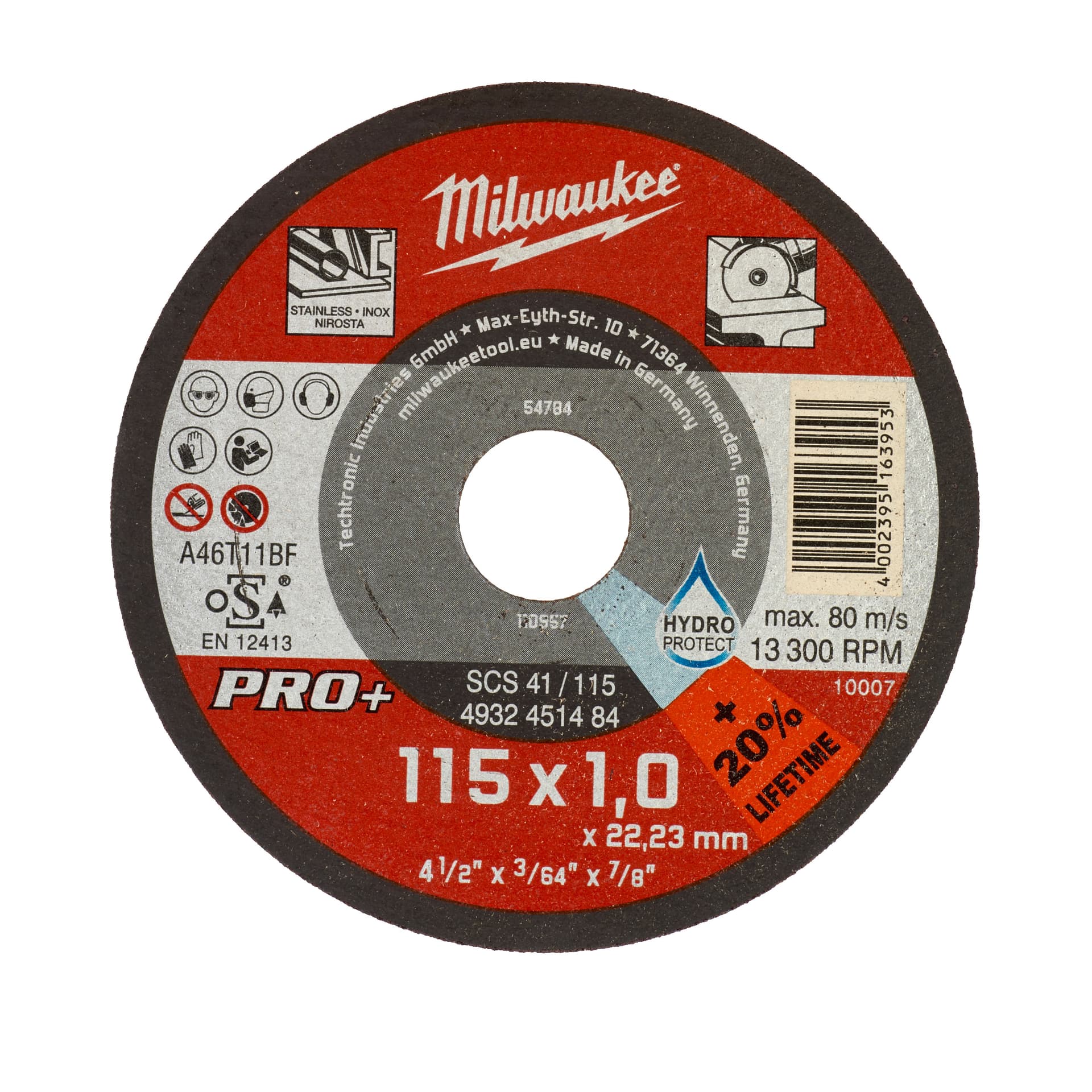Disc pentru metal plat 115X1 PRO+ - 200 bucăți
