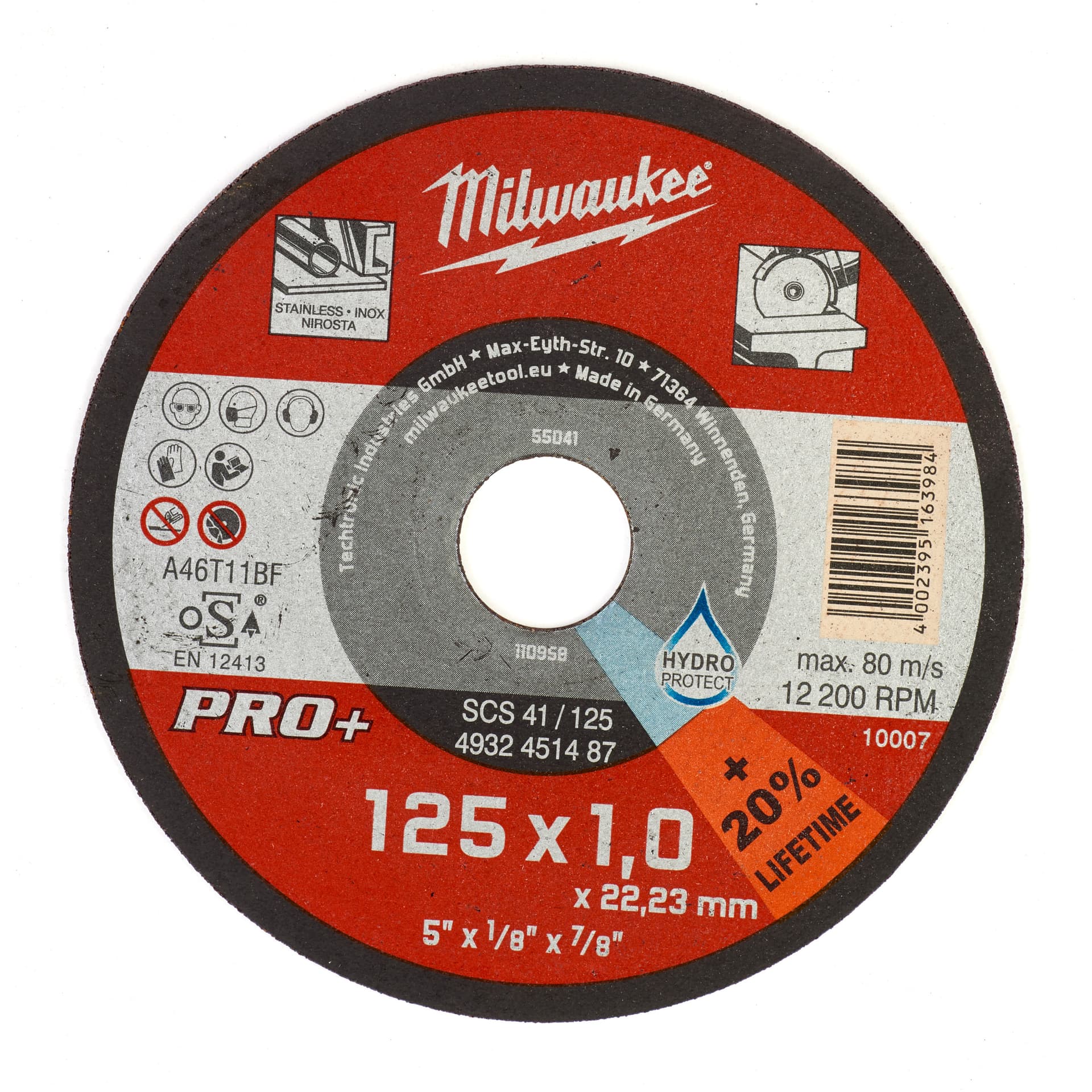 Disc pentru metal plat 125X1 PRO+ - 200 bucăți