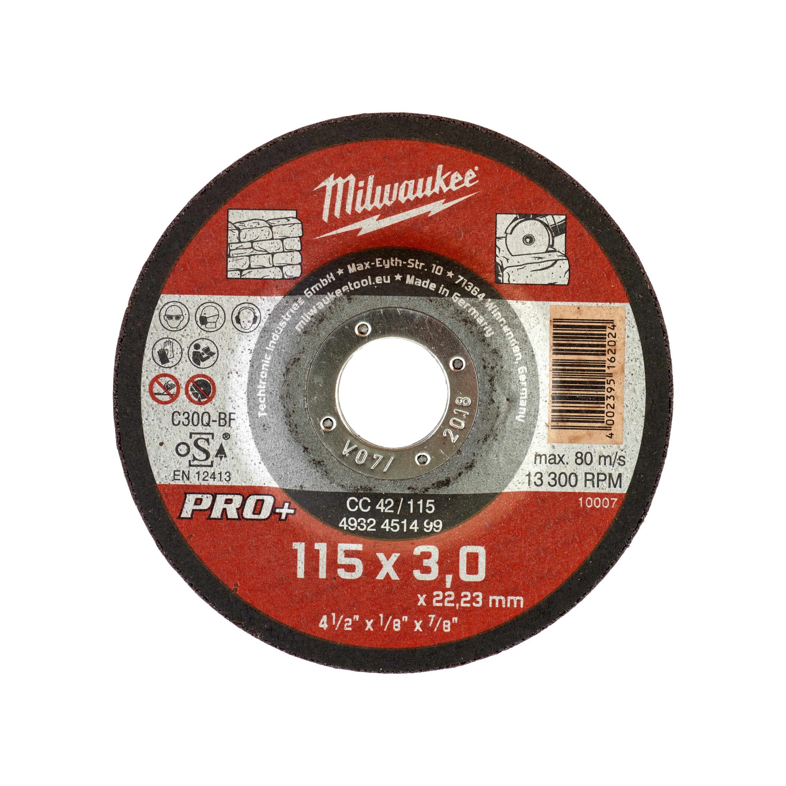 Disc pentru piatră convex 115X3 PRO+