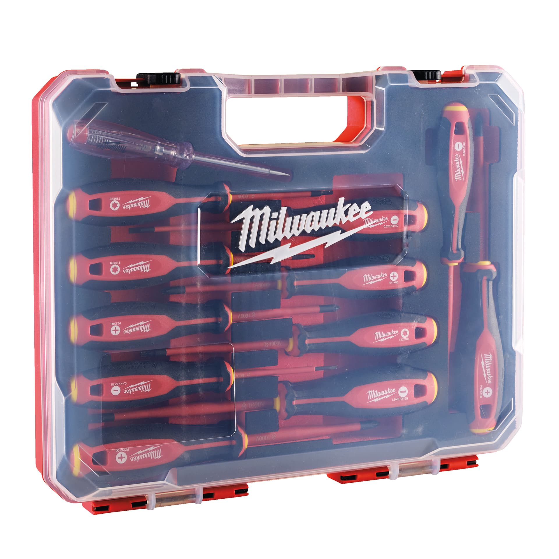 Set șurubelnițe Tri-Lobe VDE - 12 bucăți (SL2.5 / SL3 / SL4 / SL5.5 / PH1 / PH2 / PZ1 / PZ2 / T10 / T15 / T20)