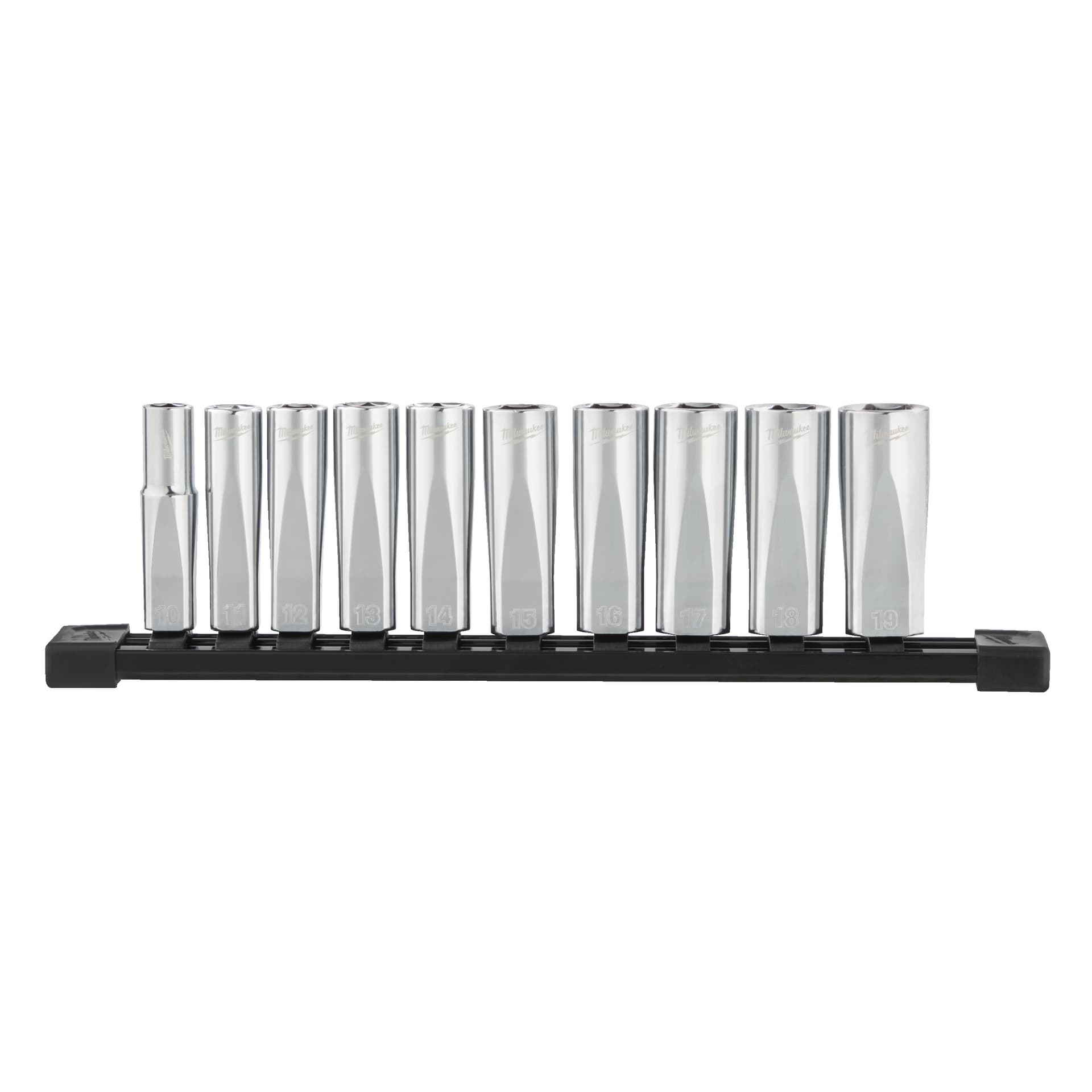Set 10 bucăți bucăți chei tubulare lungi cromate 3/8˝ sistem metric