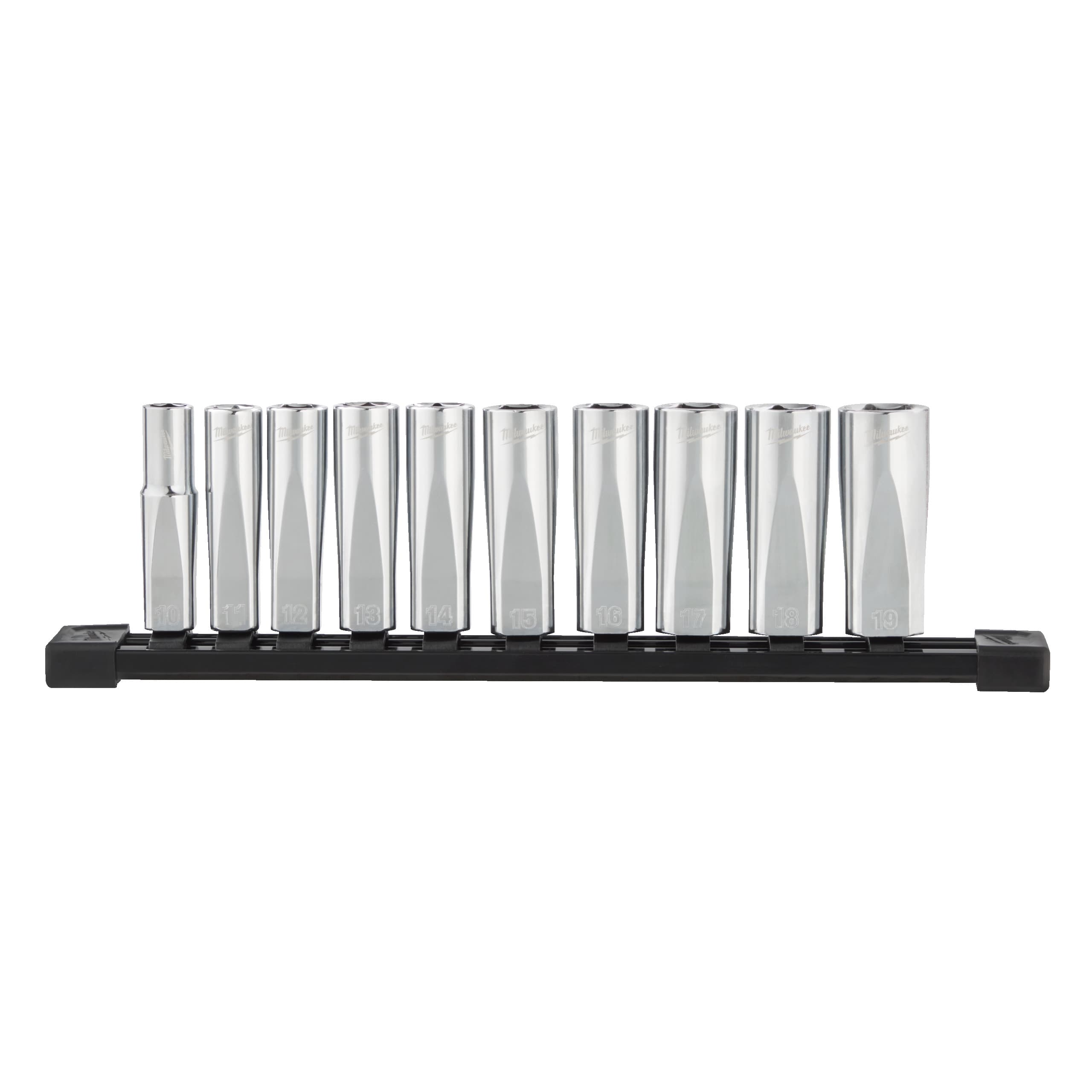 Set 10 bucăți bucăți chei tubulare lungi cromate 3/8˝ sistem metric