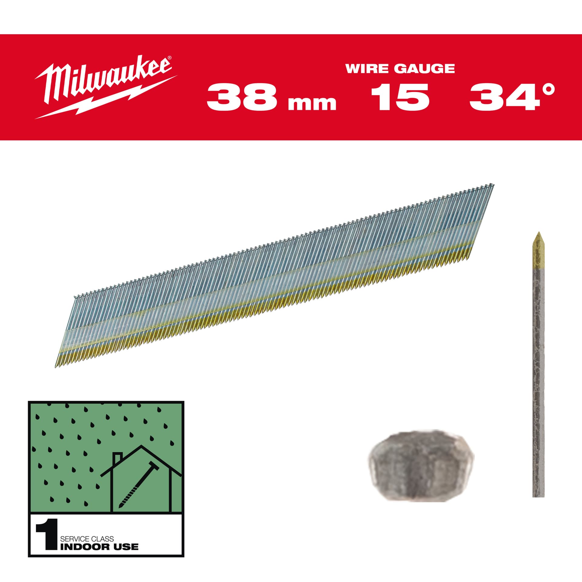 Cuie 15G, 34, 38mm, G, 2.500 bucăți