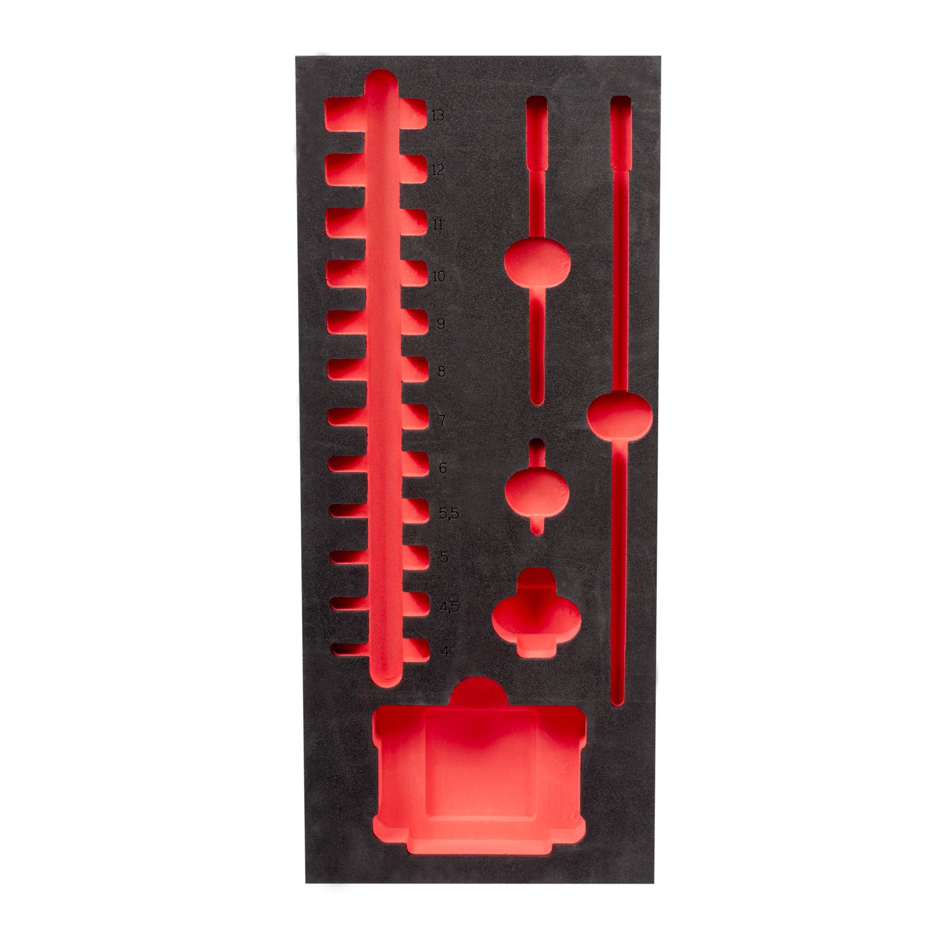 Inserție spumă goală 417x177mm pentru tubulare lungi 1/4"
