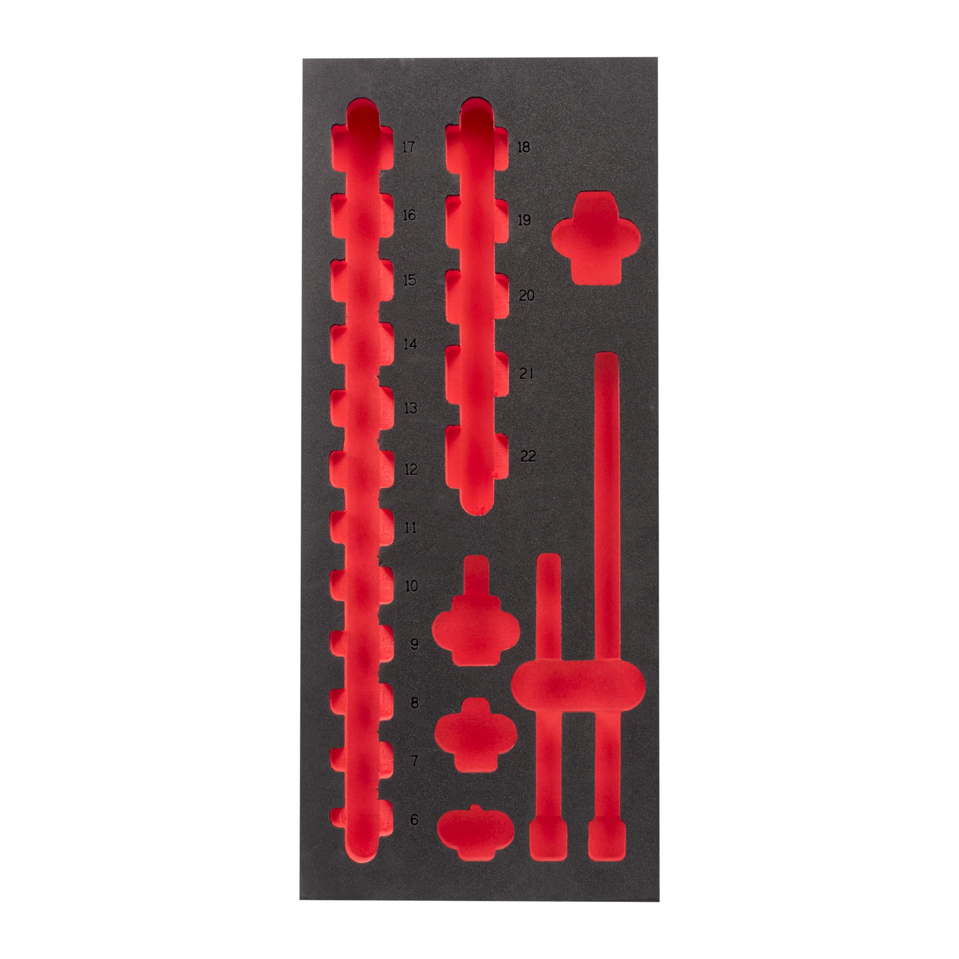 Inserție spumă goală 417x177mm pentru tubulare 3/8"