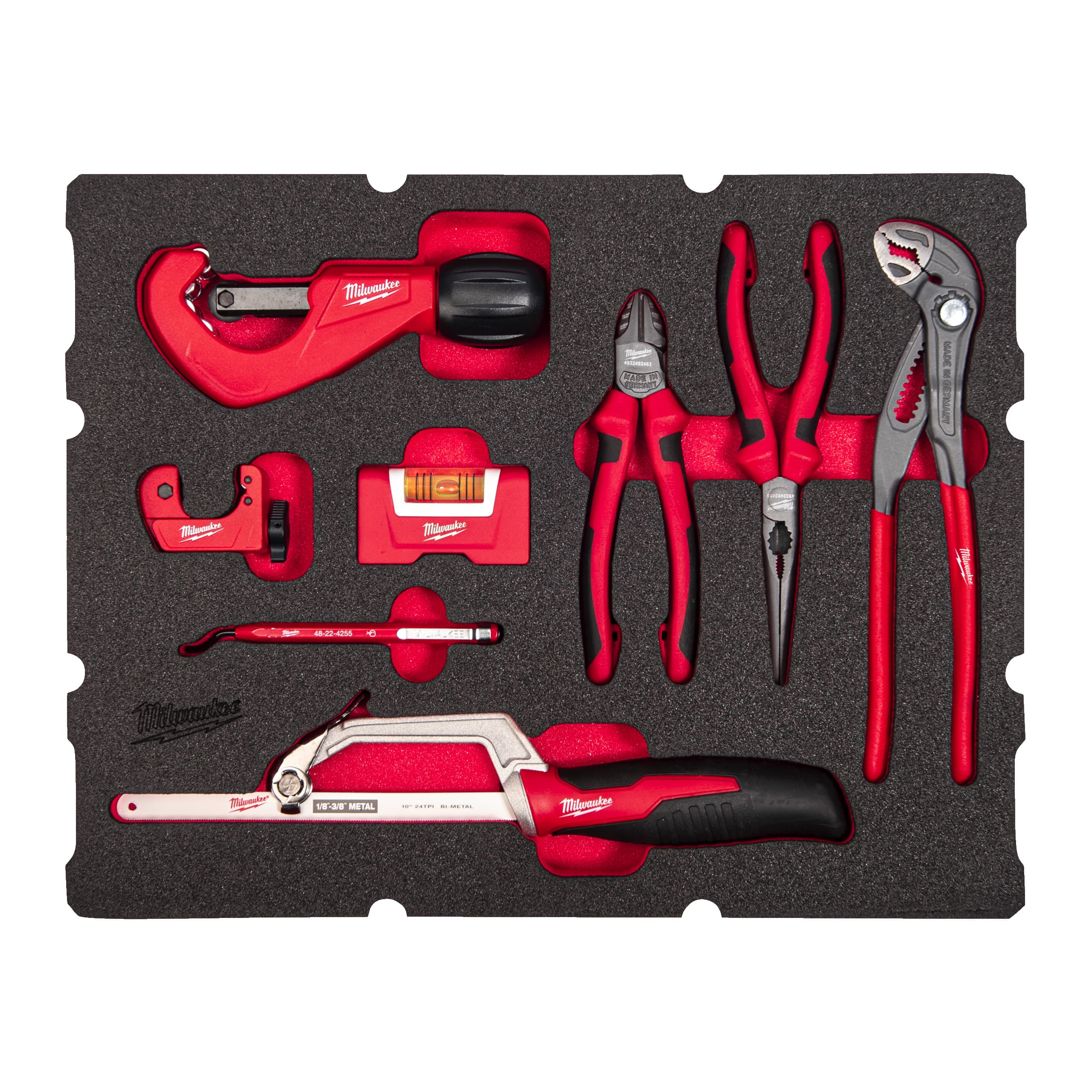 Inserție spumă Packout cu 8 scule pentru instalatori