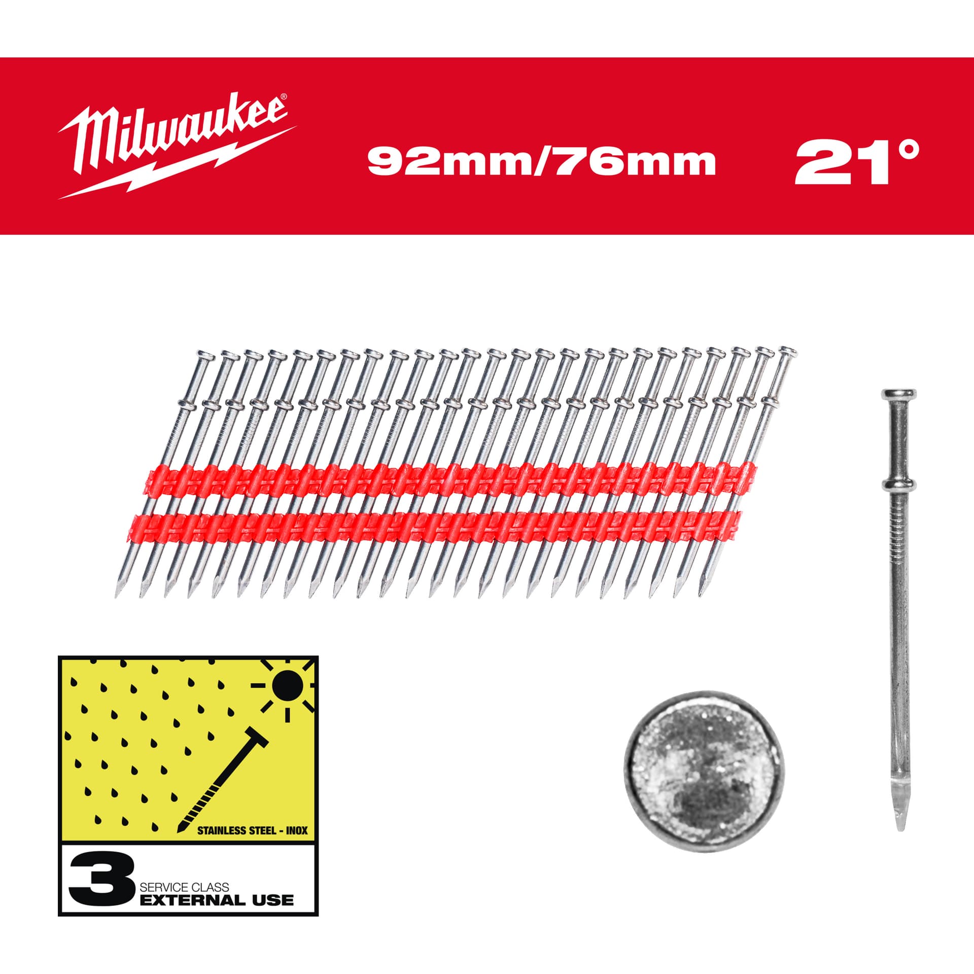 Cuie Duplex 21° Cap rotund 92mm/76mm-2000pc