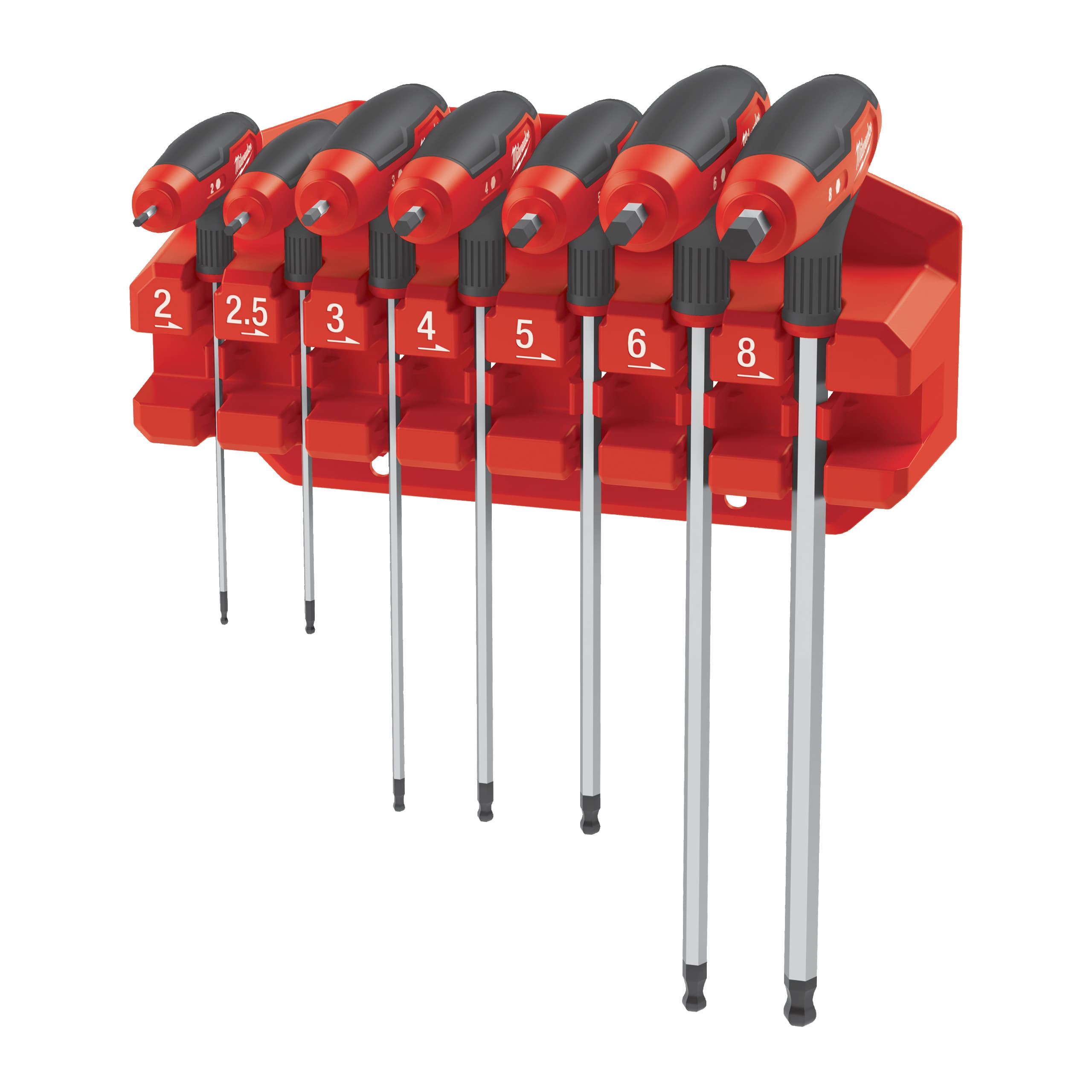 7 PC Hex Key Wrenches with Comfort Grip Set with Rack 2