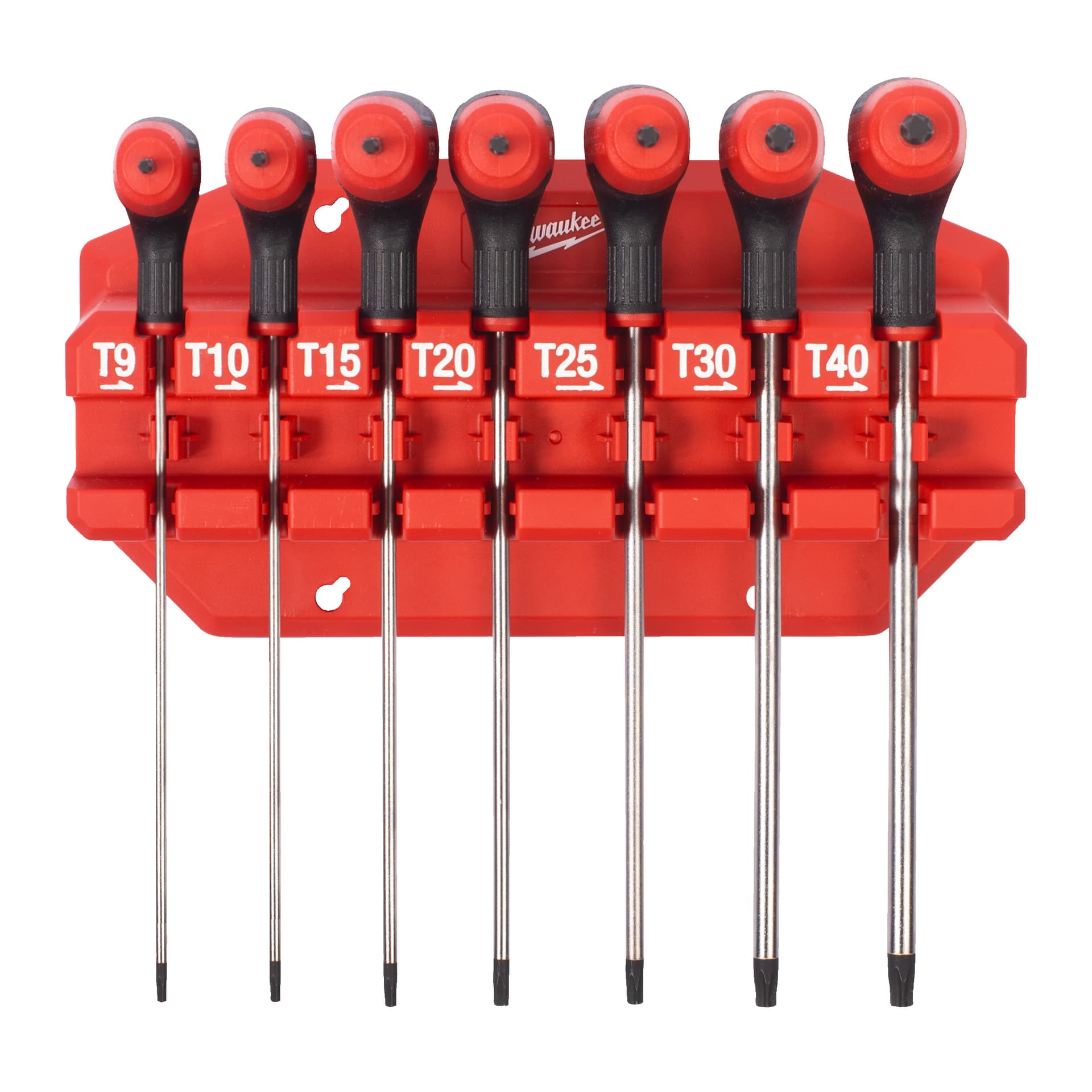 7 PC Torx Key Wrenches with Comfort Grip Set with Rack
