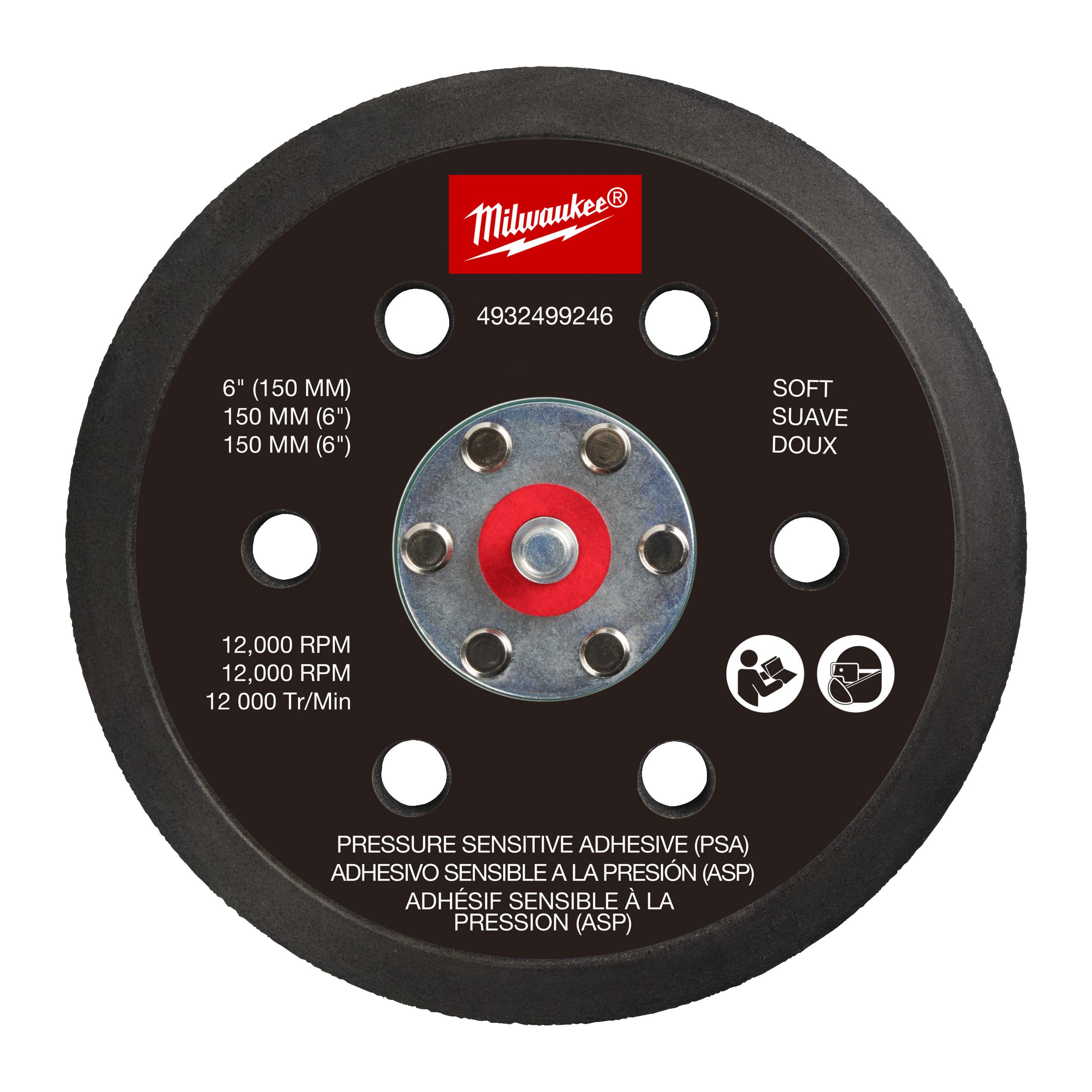 FROSBPSP150 Suport pentru șlefuitor orbital M12 FUEL™ 150 mm - moale și PSA
