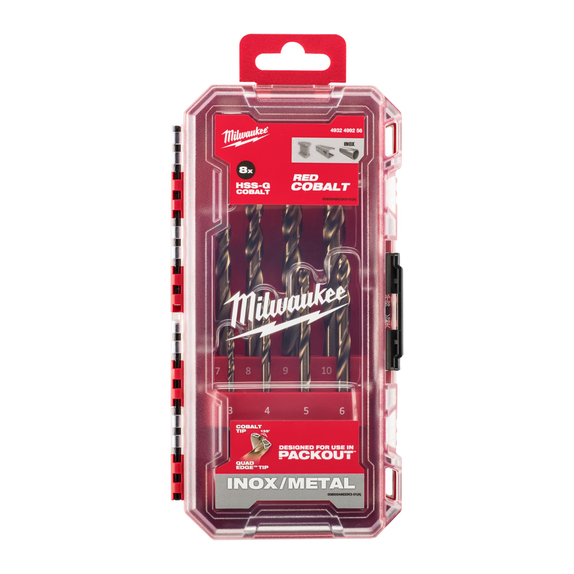 Set burghie metal HSS-CO - 8 buc