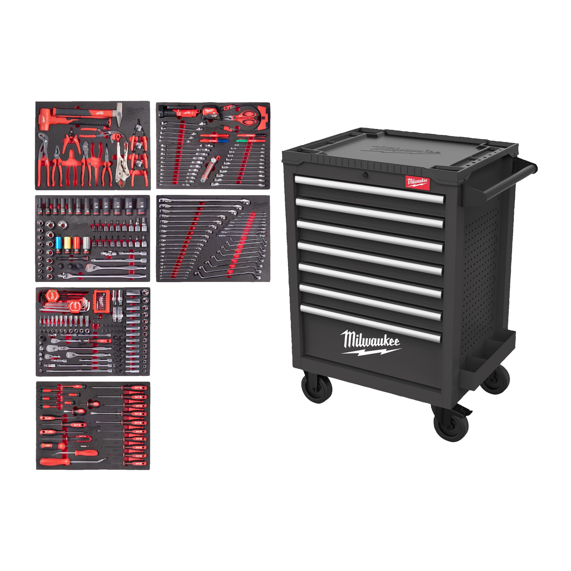 Cărucior de scule TOOLGUARD™27"/69cm - 337 piese Gri