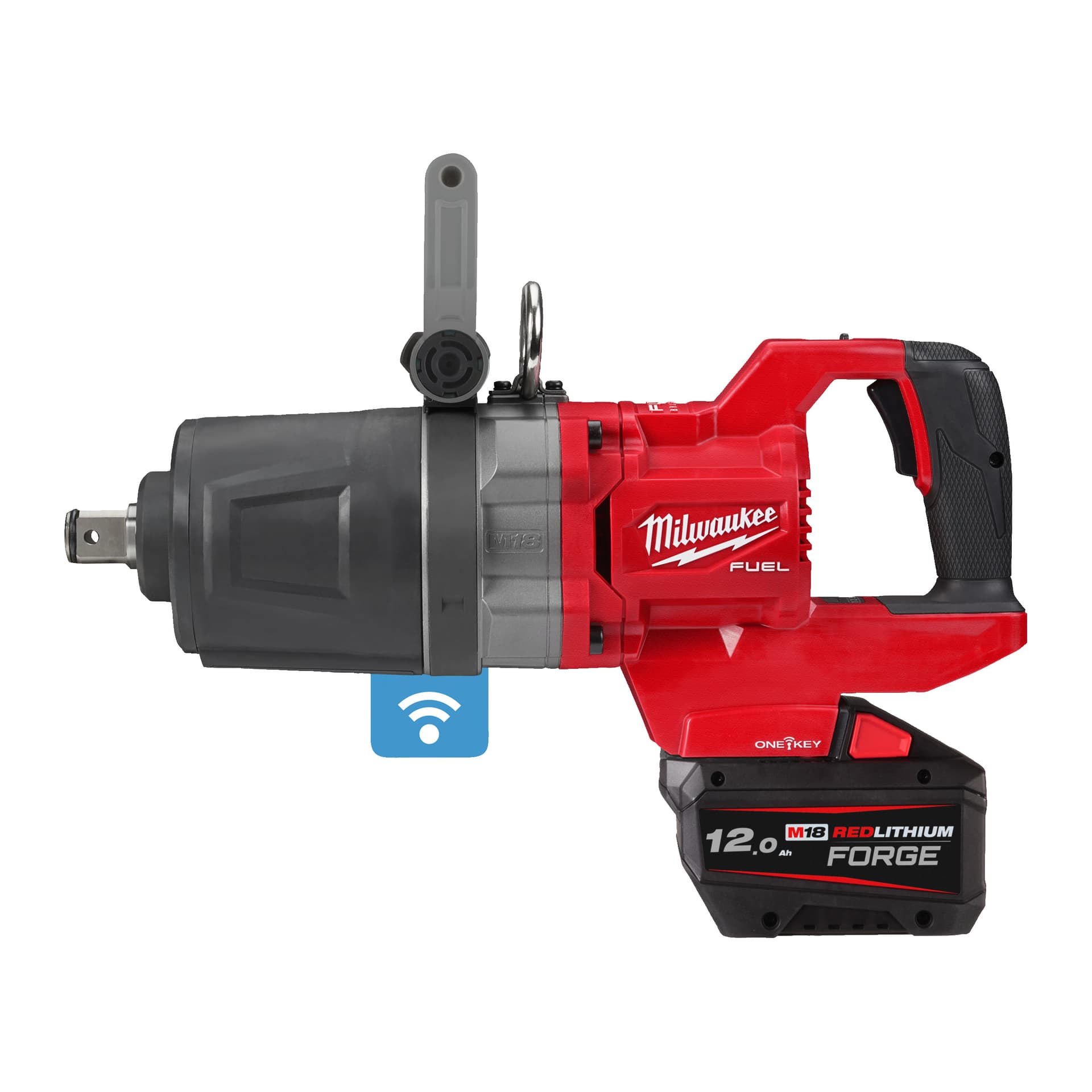 M18ONEFHIWF1DS-121C Cheie de impact 1˝ ONE-KEY™ M18 FUEL™ cu mâner-D, cuplu ridicat și inel de fixare