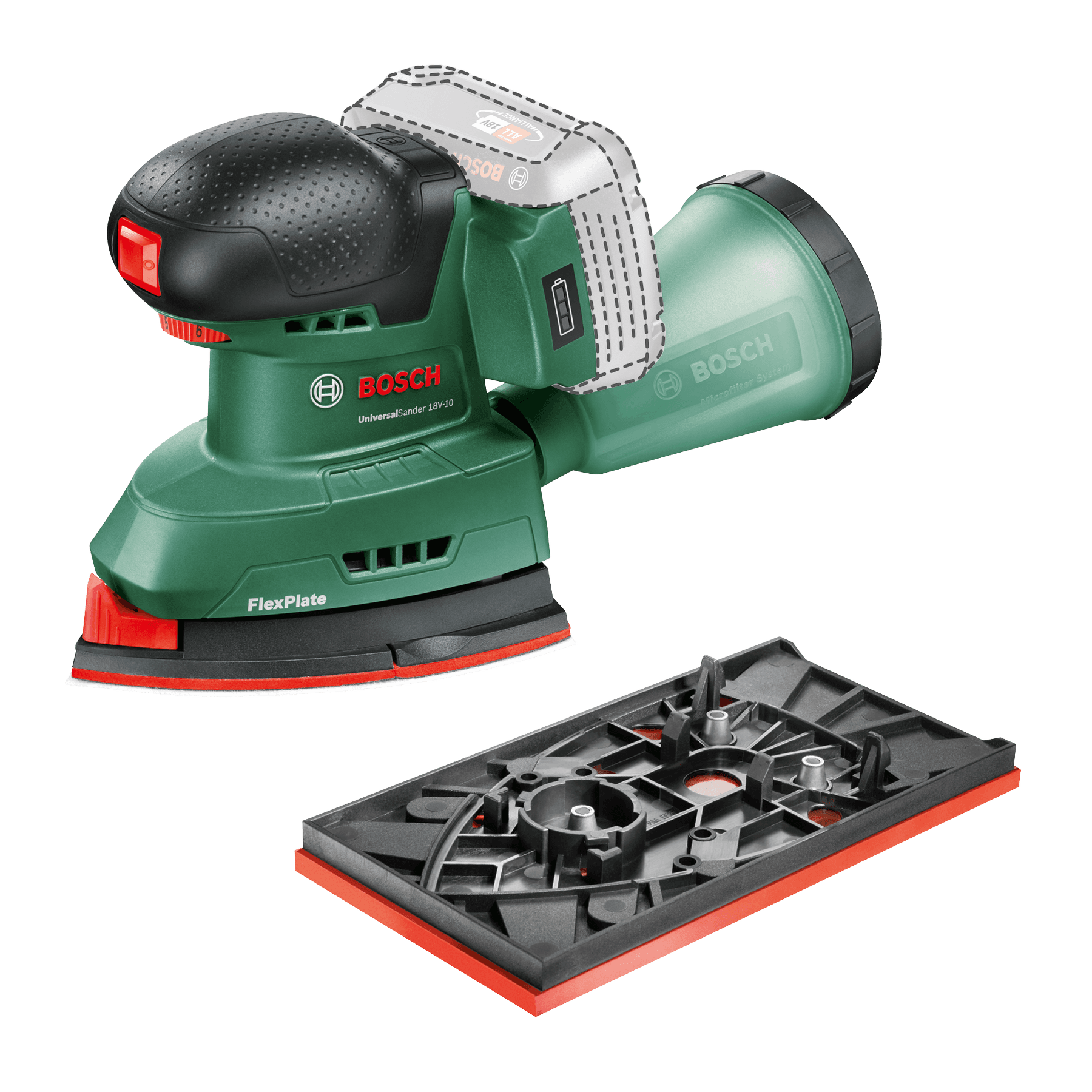 Maşină de şlefuit multifuncţională cu acumulator UniversalSander 18V-10