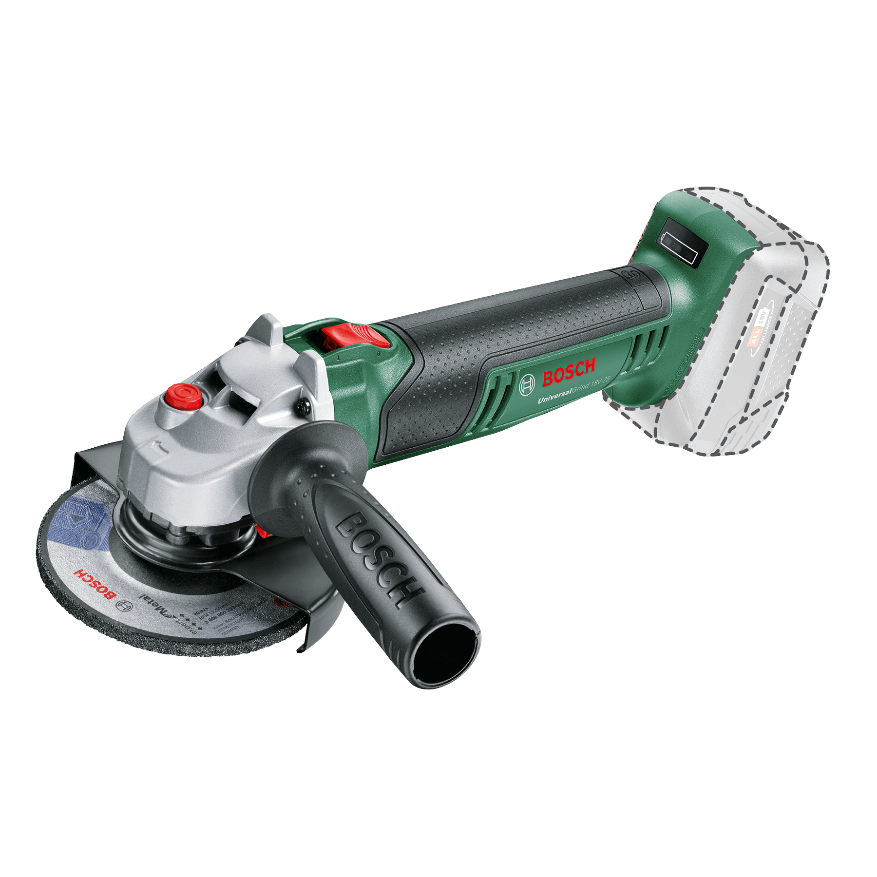 Polizor unghiular cu acumulator UniversalGrind 18V-75