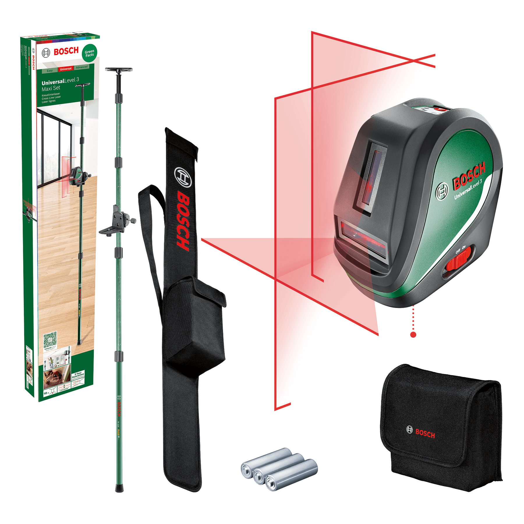 Nivelă laser cu linii UniversalLevel 3 Maxi Set