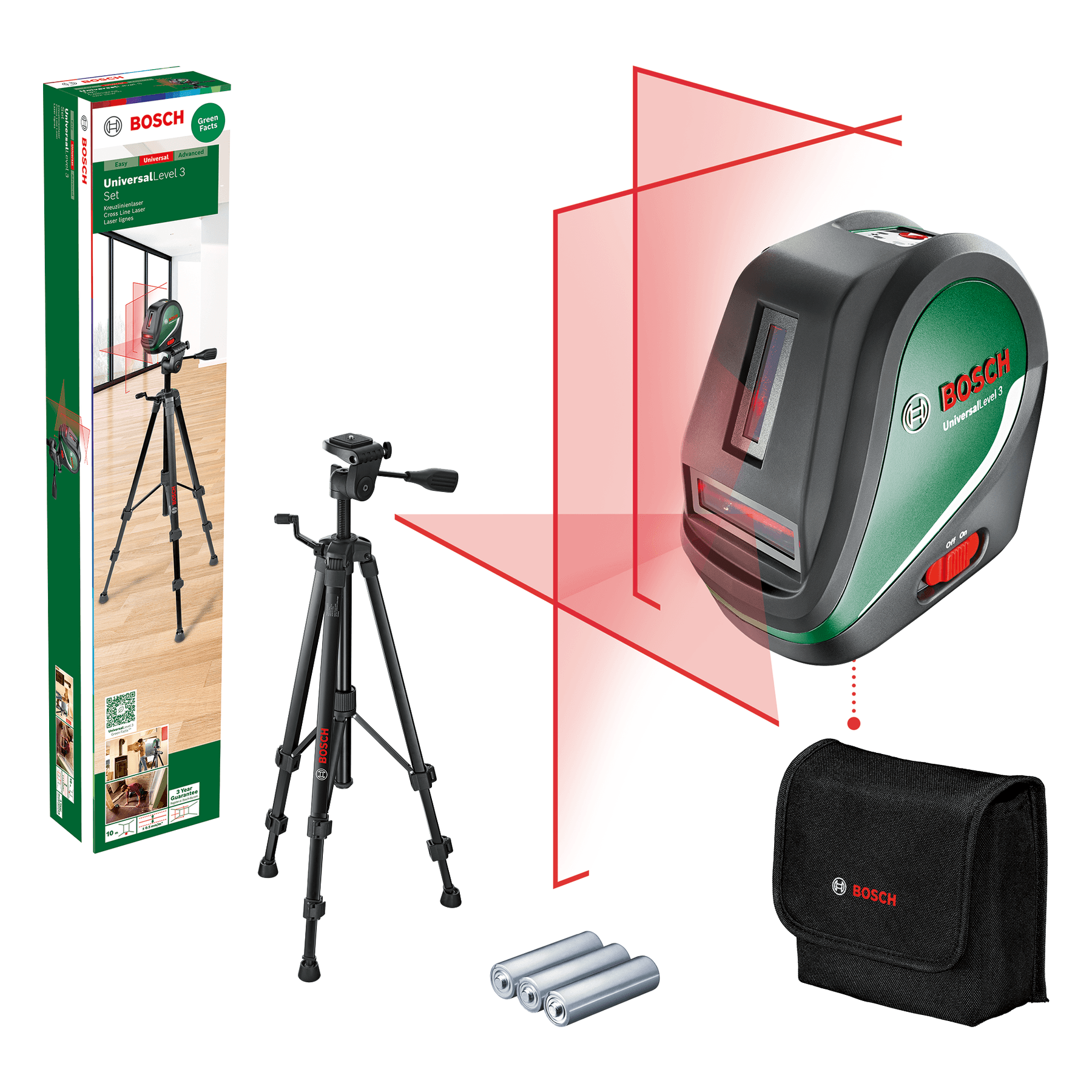 Nivelă laser cu linii UniversalLevel 3 Set