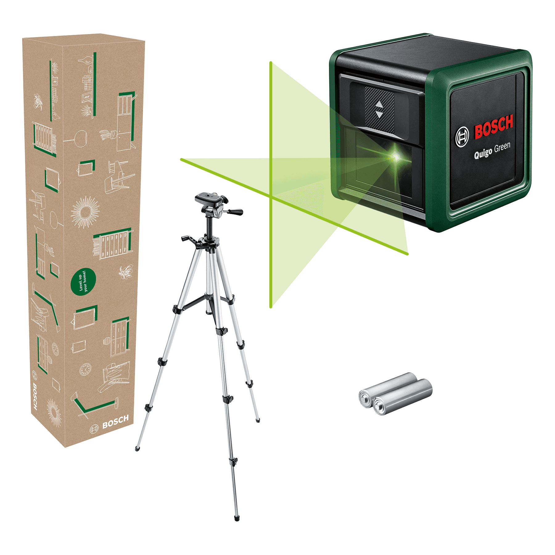 Nivelă laser cu linii Set Quigo Green