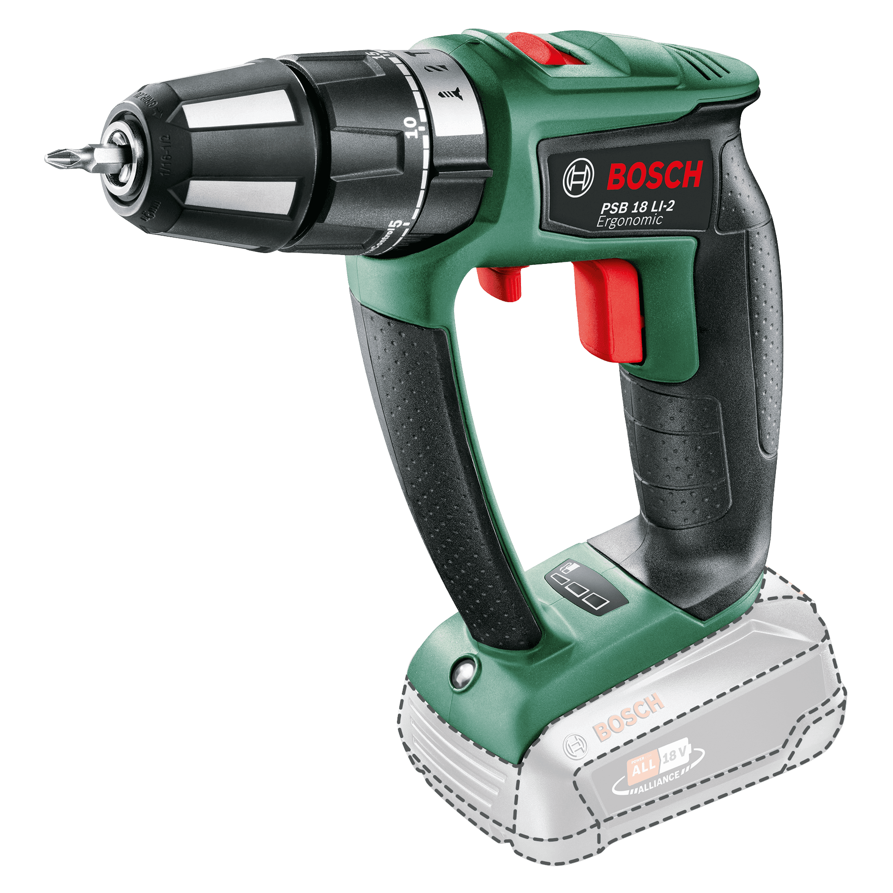 Maşină de găurit cu percuţie cu acumulator PSB 18 LI-2 Ergonomic