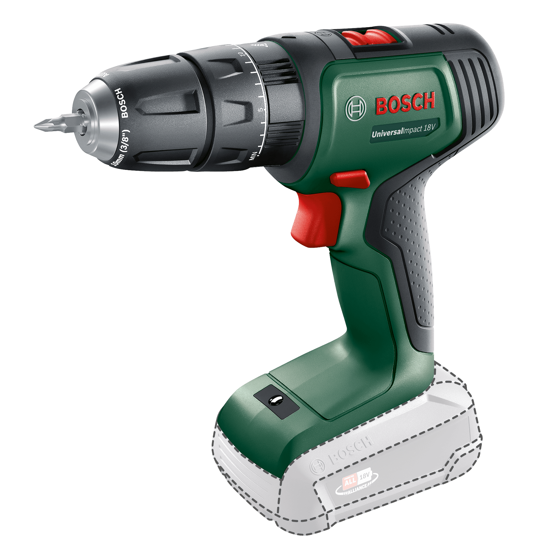 Maşină de găurit cu percuţie cu acumulator UniversalImpact 18V