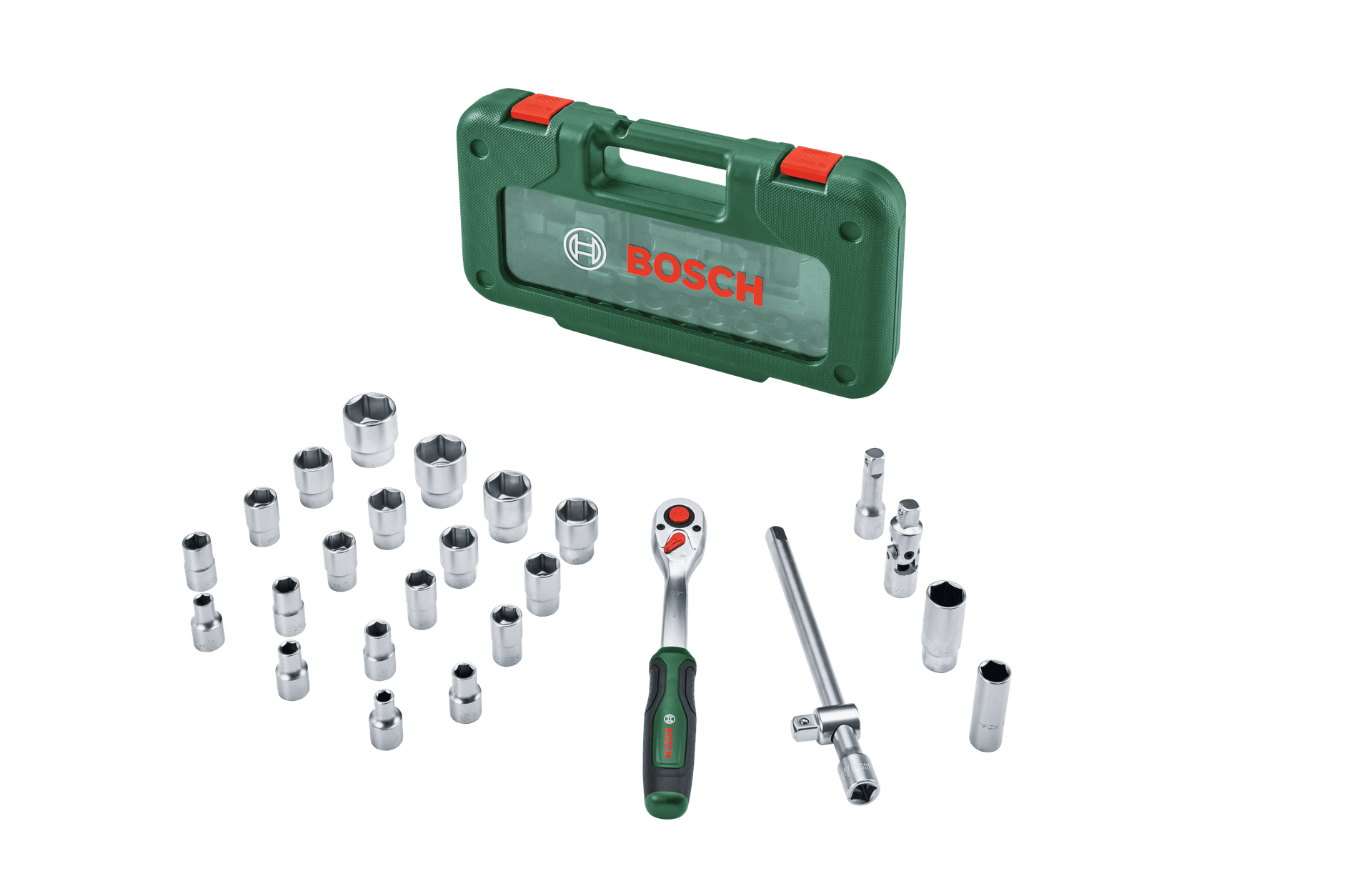 Scule manuale Set cu clichet de 1/2” cu 26 piese