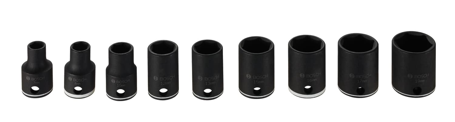 Set de chei tubulare, 7 - 19 mm, 9 bucăți