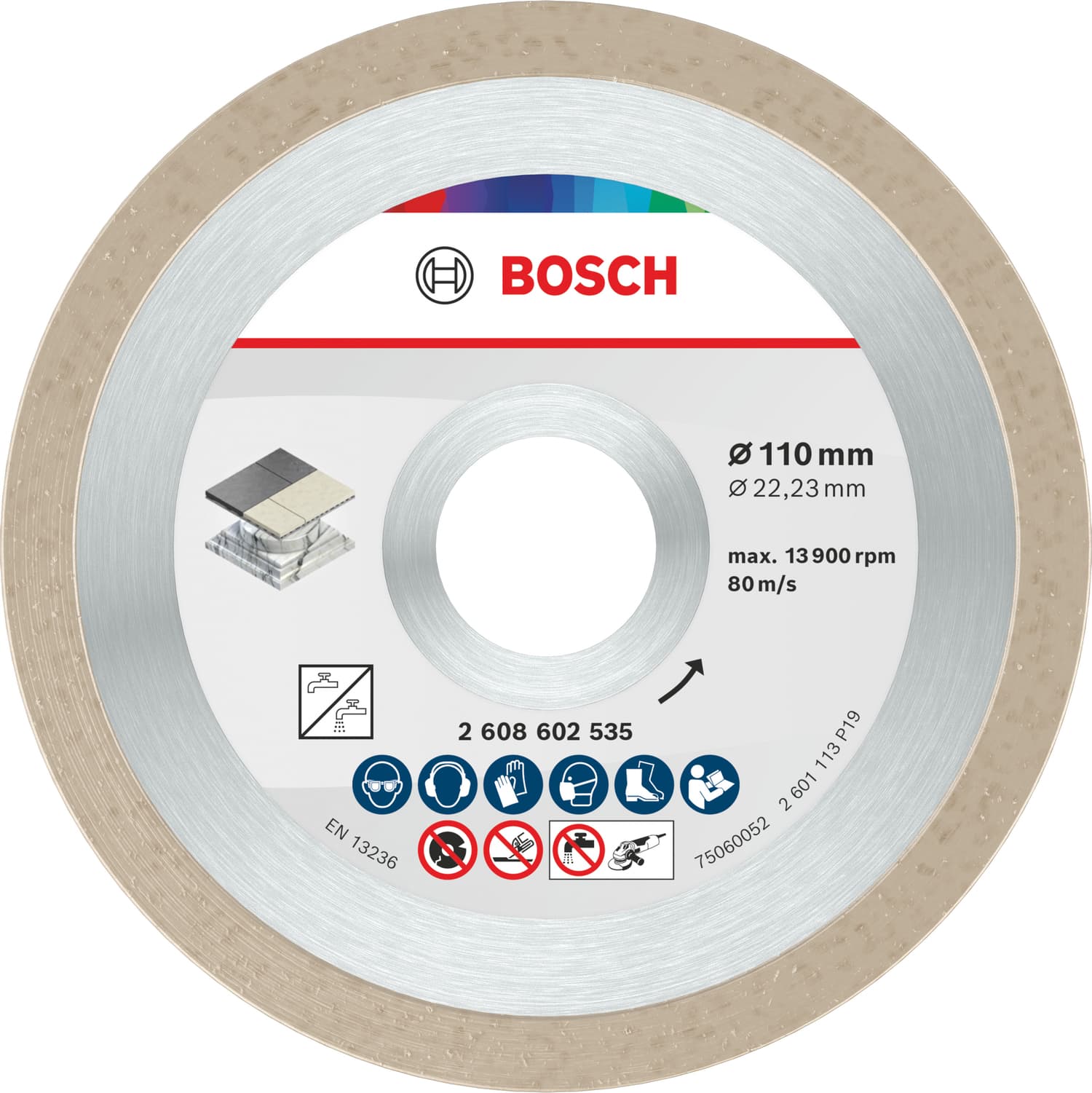 Disc de tăiere diamantat Ceramic, Ø110mm