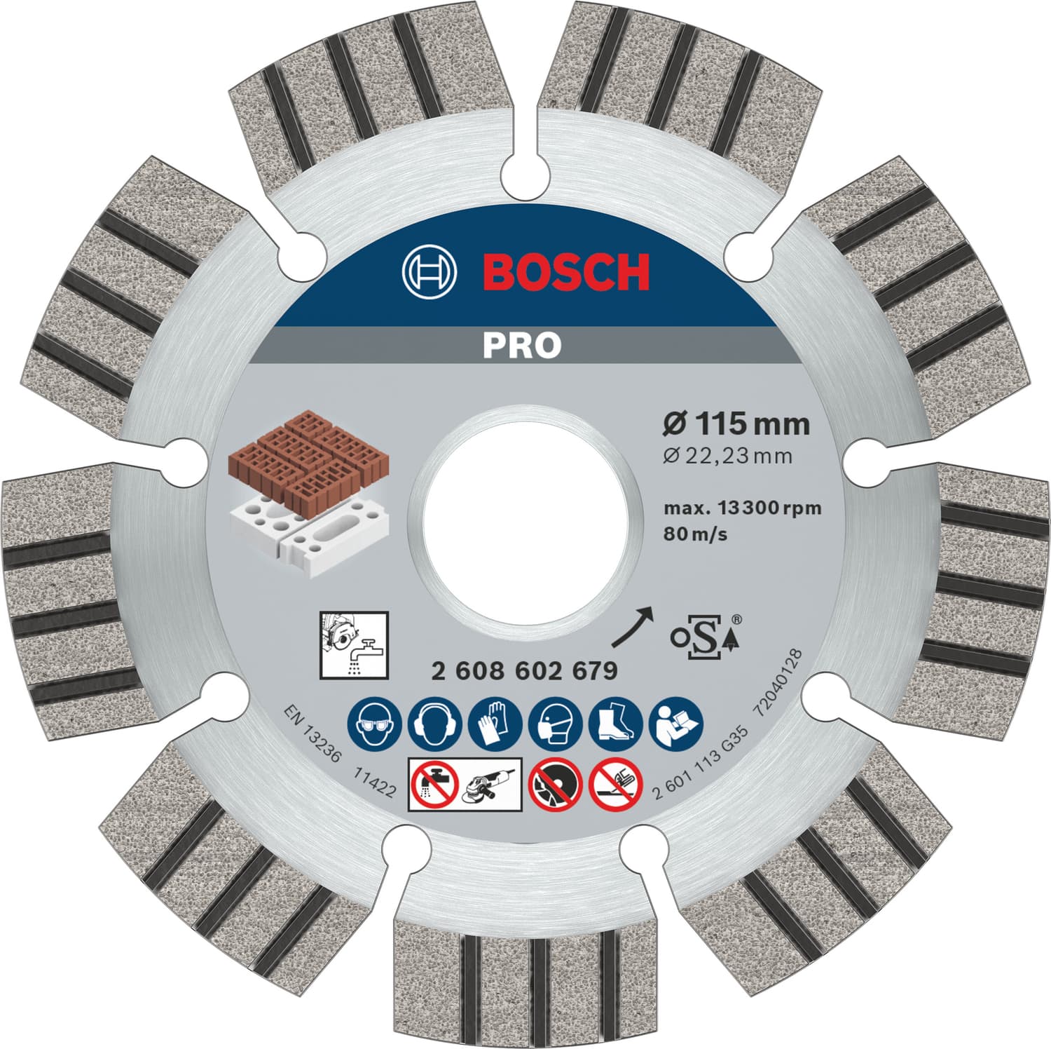Disc de tăiere diamantat PRO Abrasive, Ø115mm