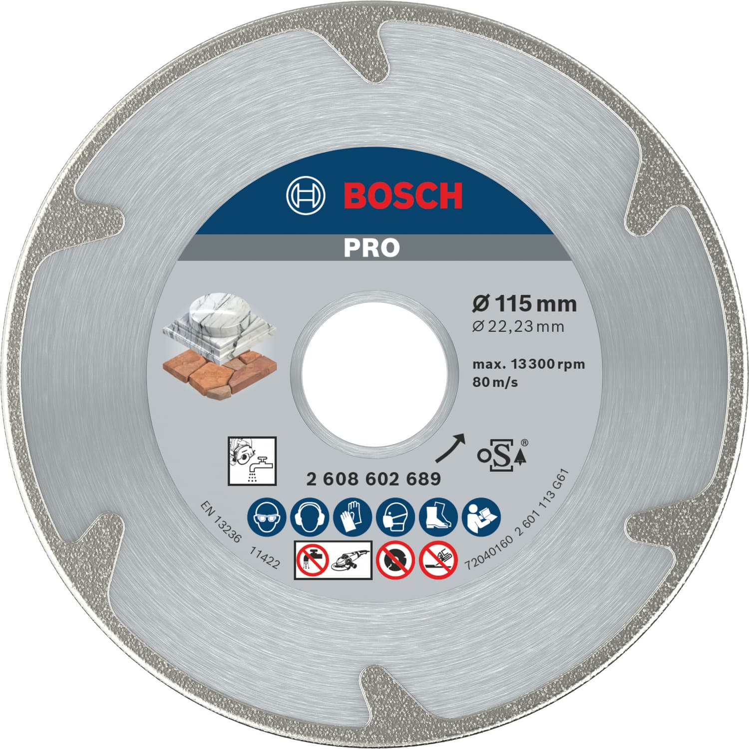 Disc de tăiere diamantat PRO Marble, Ø115mm