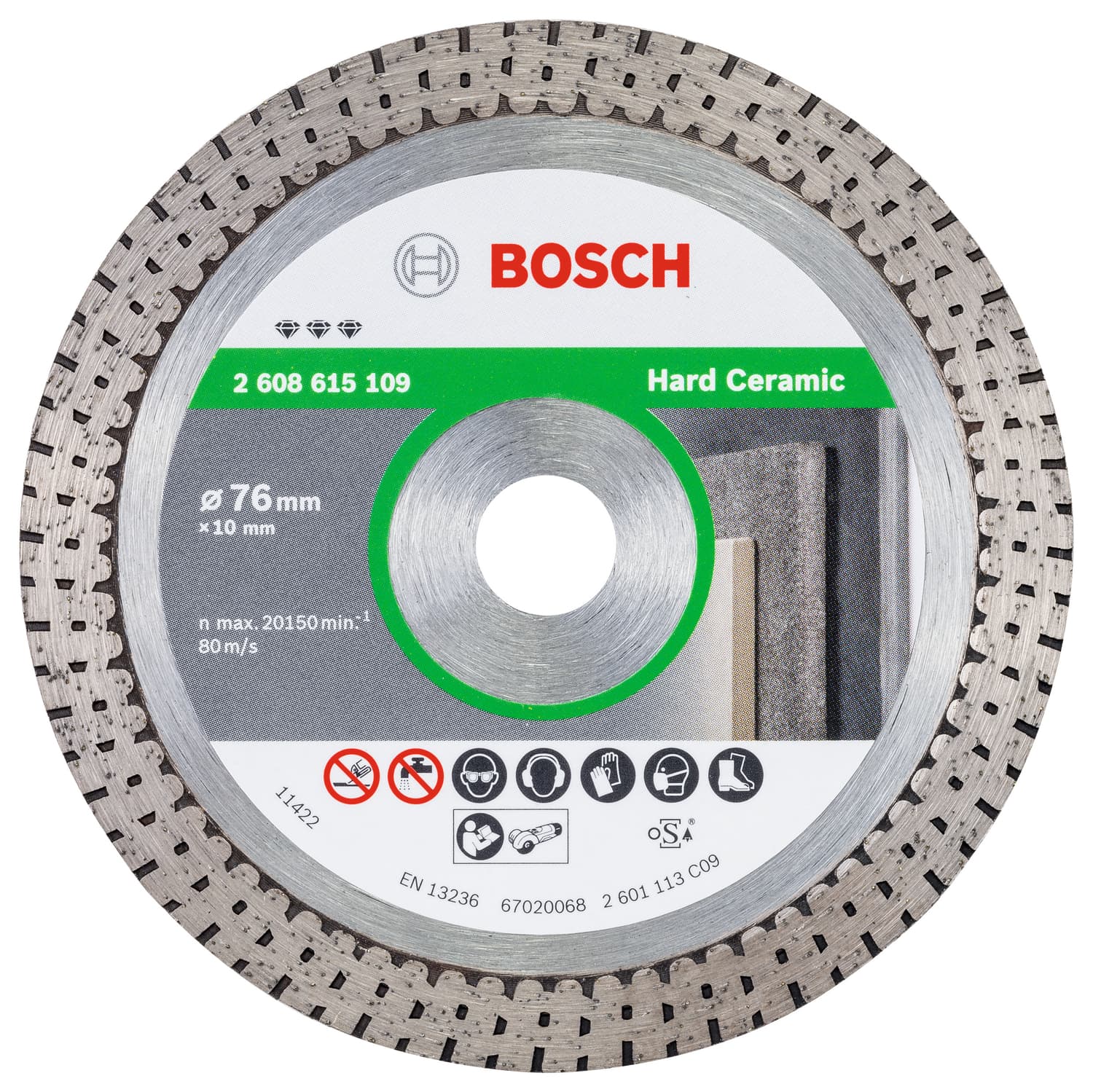 Disc de tăiere diamantat Best for Hard Ceramic, Ø76mm
