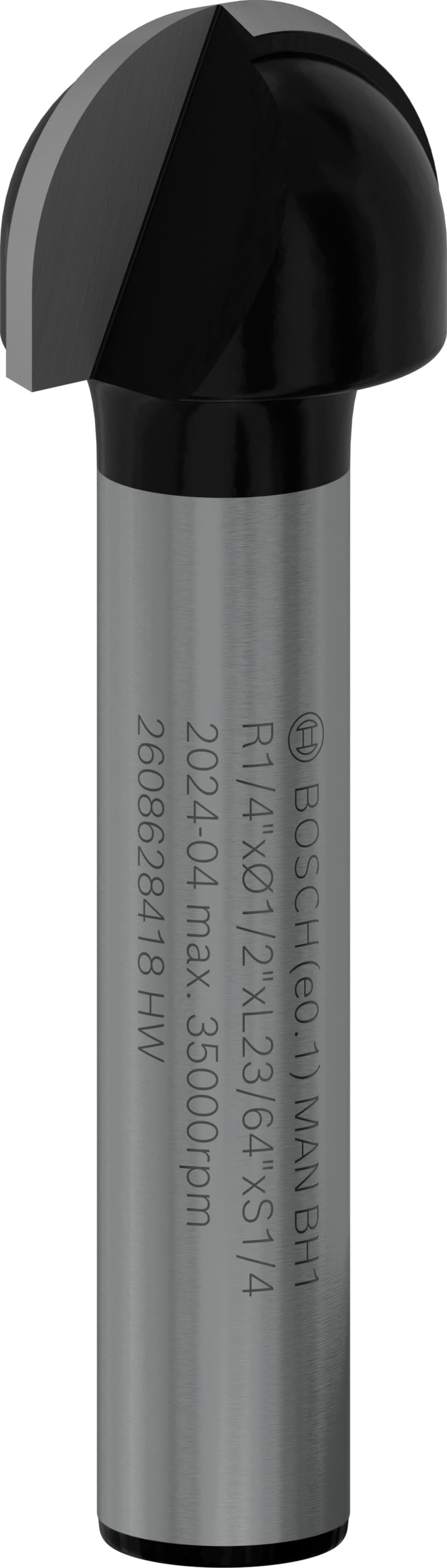 Freză PRO pentru tăierea precisă a canelurii semirotunde în lemn, 12,7mm x 40mm