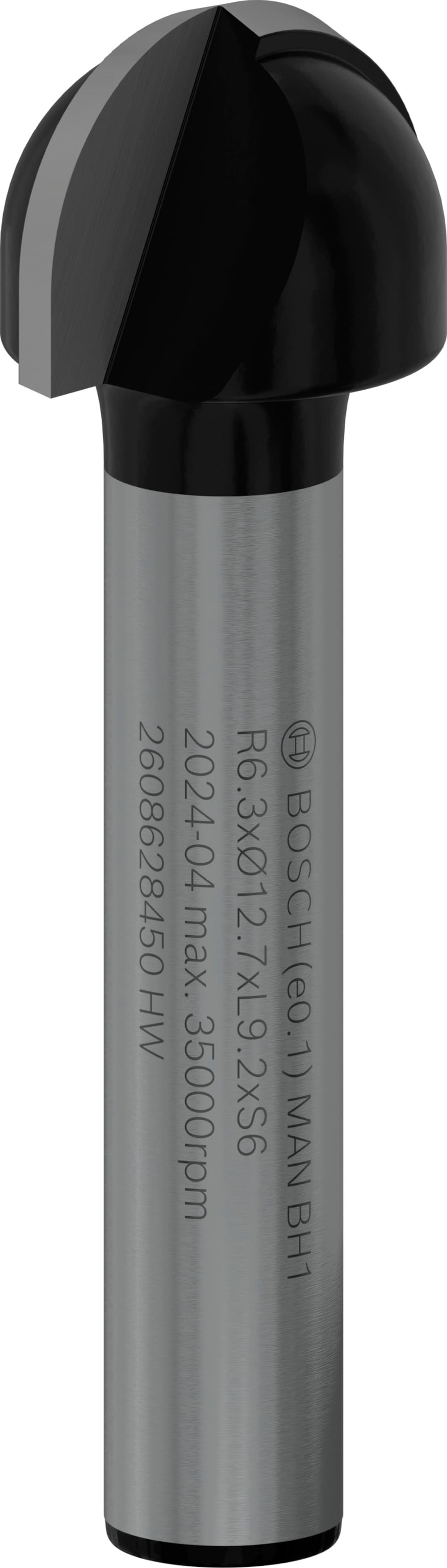 Freză PRO pentru tăierea precisă a canelurii semirotunde în lemn, 12,7mm x 40mm
