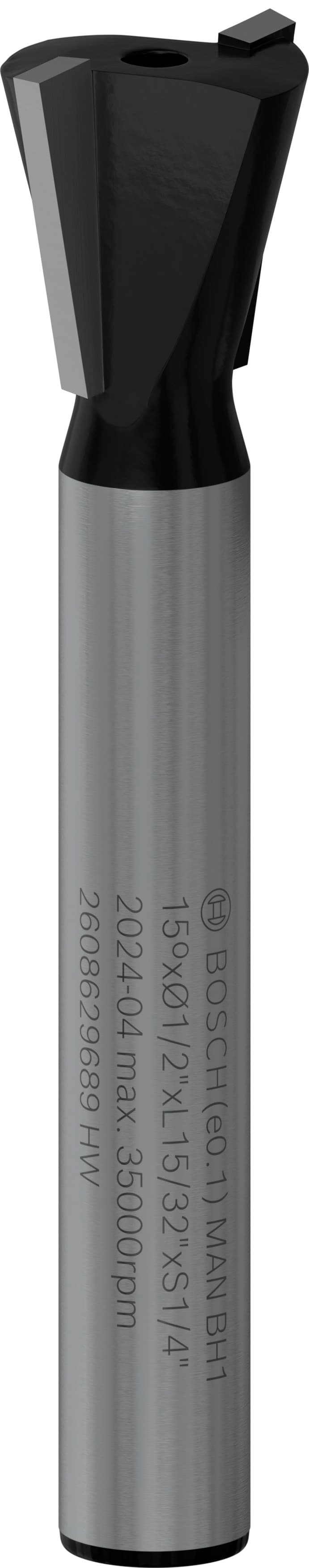 Freză PRO pentru tăierea precisă a îmbinărilor tip coadă de rândunică în lemn, 12,8mm x 52mm