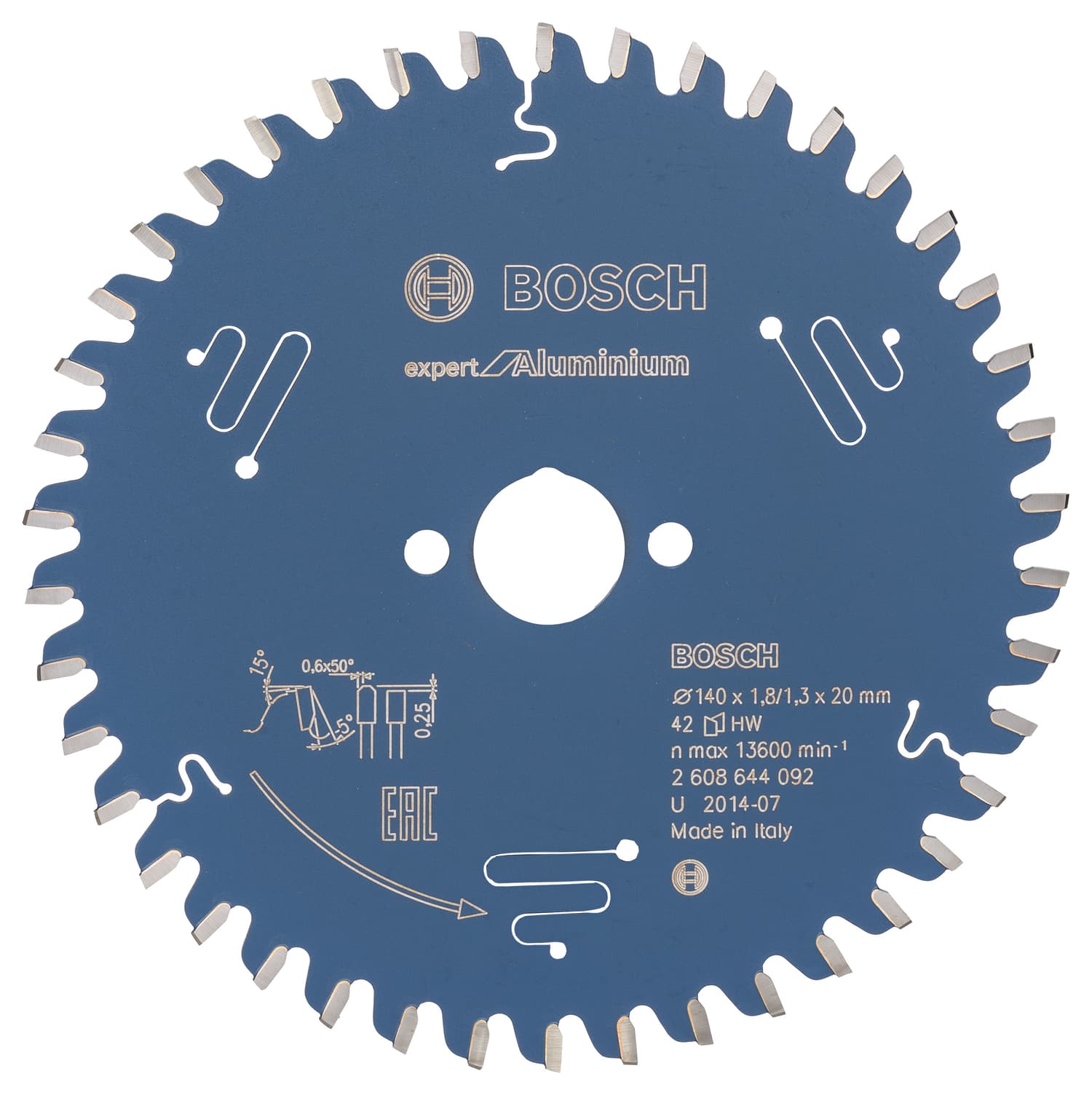 Pânză de ferăstrău circular expert for aluminium, 140mm x 1.3mm