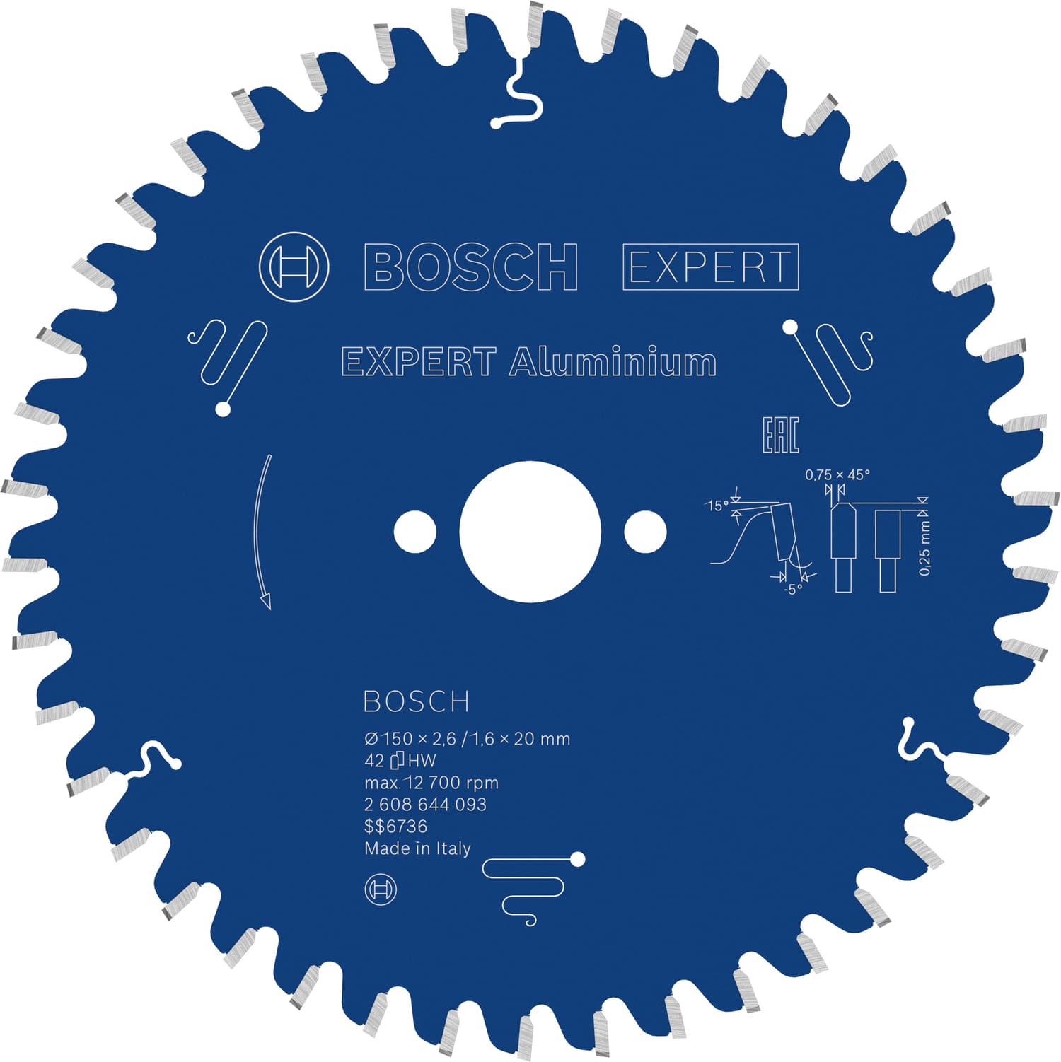 EXPERT Aluminium pentru o durată mare de viață la tăierea aluminiului, 150mm x 1.6mm
