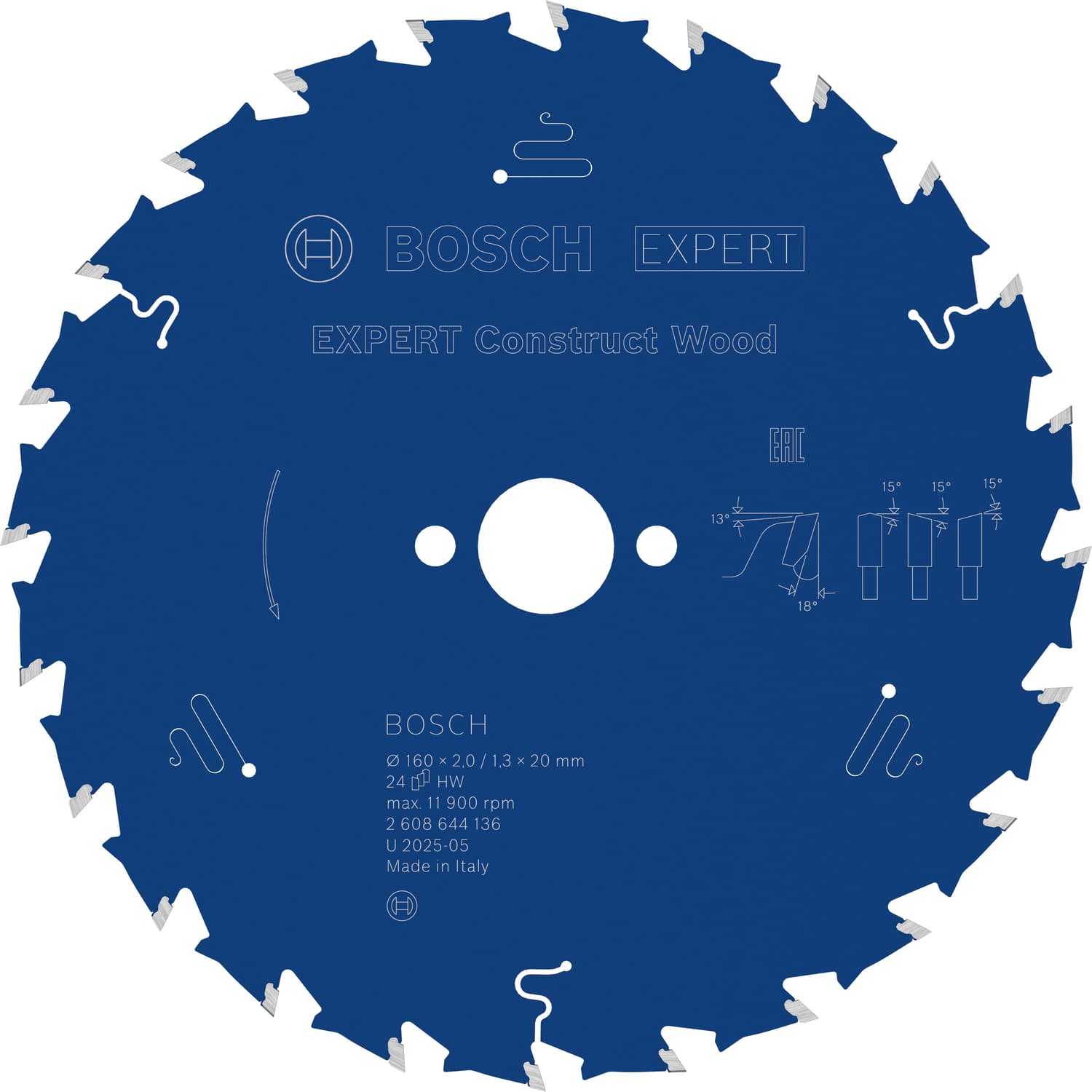 EXPERT Construct Wood pentru tăierea robustă a lemnului pentru construcții, 160mm x 1.3mm