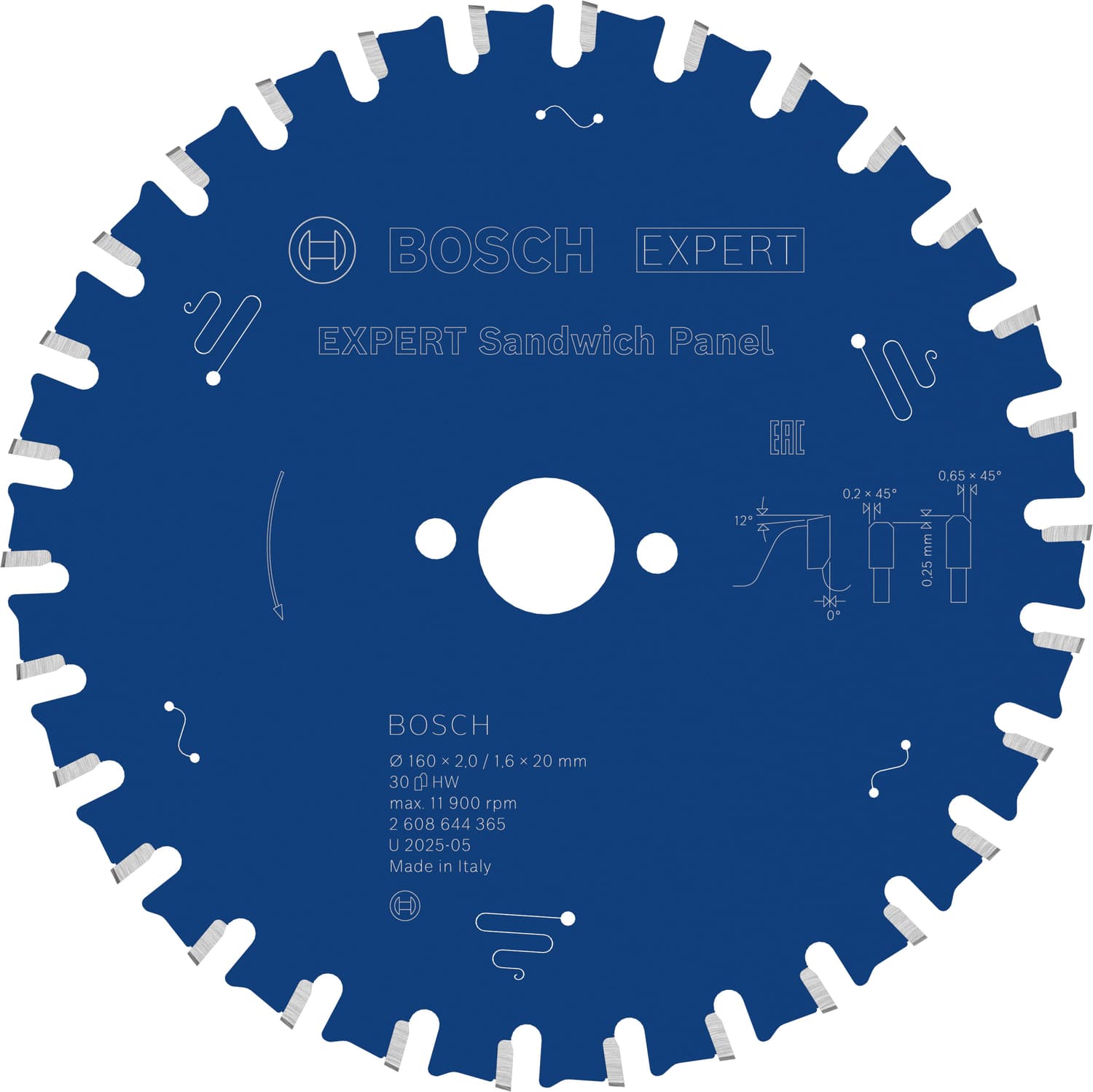 EXPERT Sandwich Panel pentru tăiere de durată lungă pentru panouri stratificate, 160mm x 1.6mm