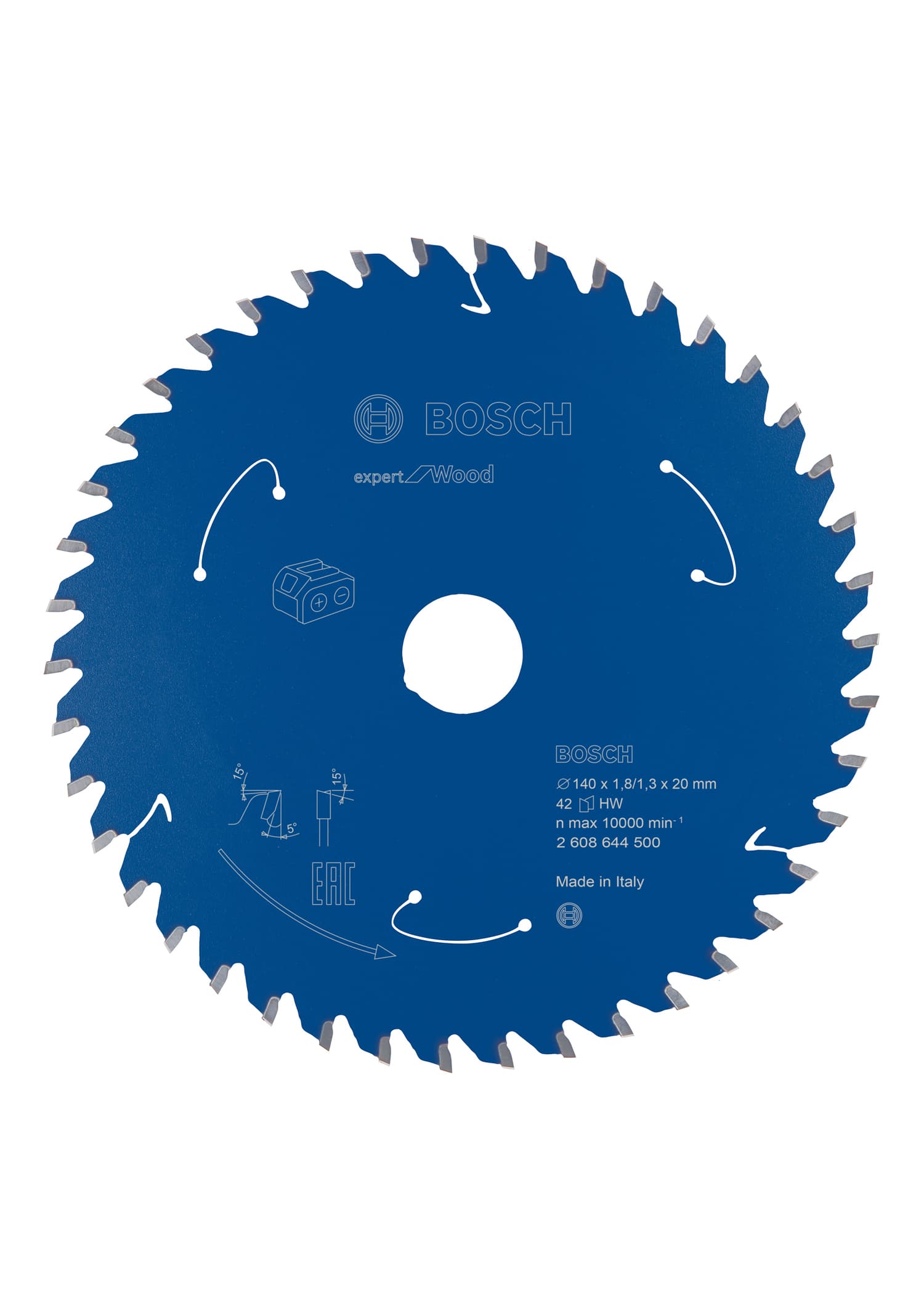 Pânză de ferăstrău circular expert for wood pentru ferăstrău cu acumulator 140x1,8/1,3x20 t42, 140mm x 1.3mm