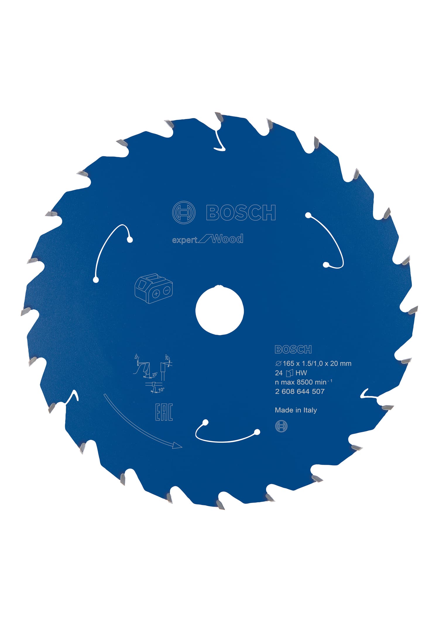 Pânză de ferăstrău circular expert for wood pentru ferăstrău cu acumulator 165x1,5/1x20 t24, 165mm x 1mm