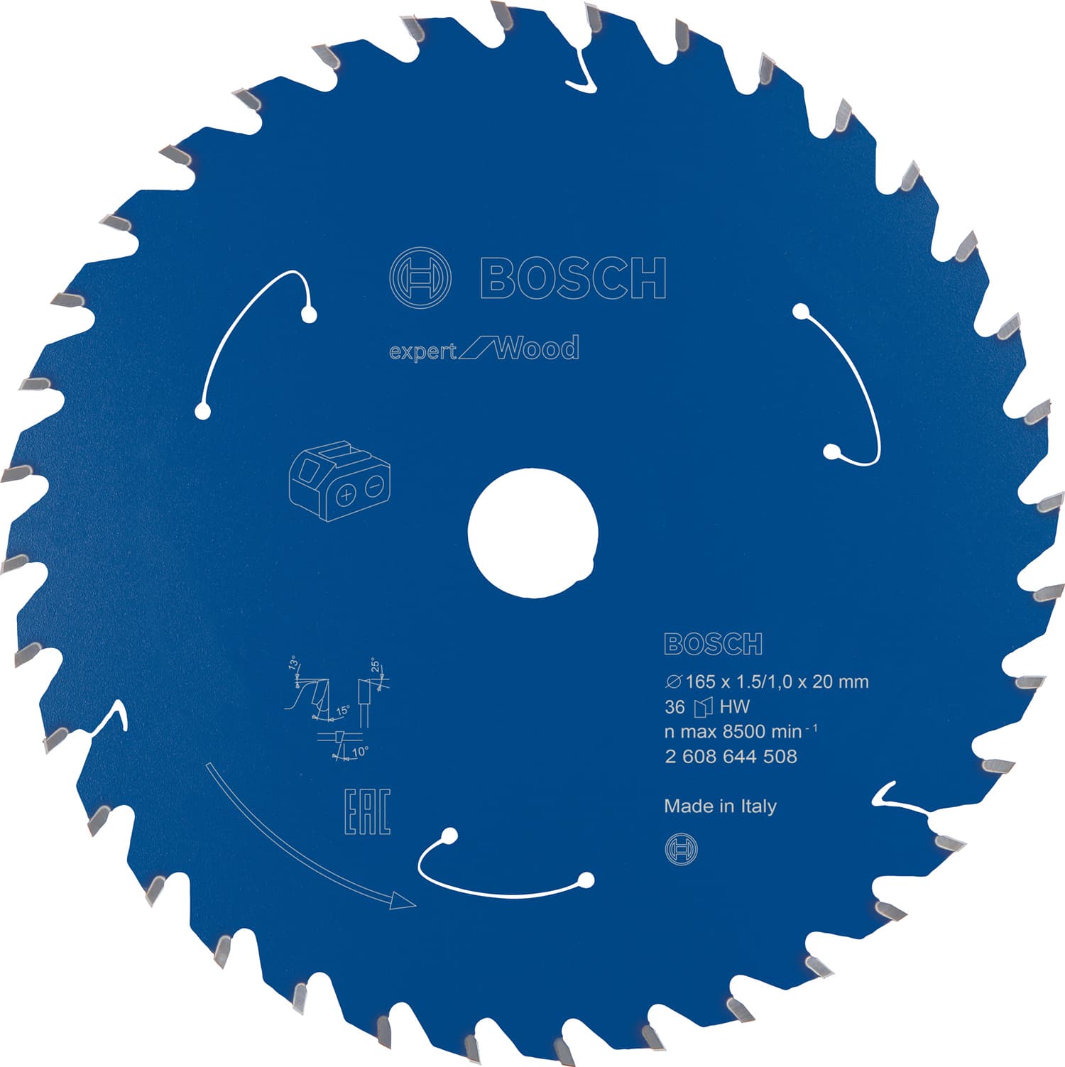 Pânză de ferăstrău circular expert for wood pentru ferăstrău cu acumulator 165x1,5/1x20 t36, 165mm x 1mm