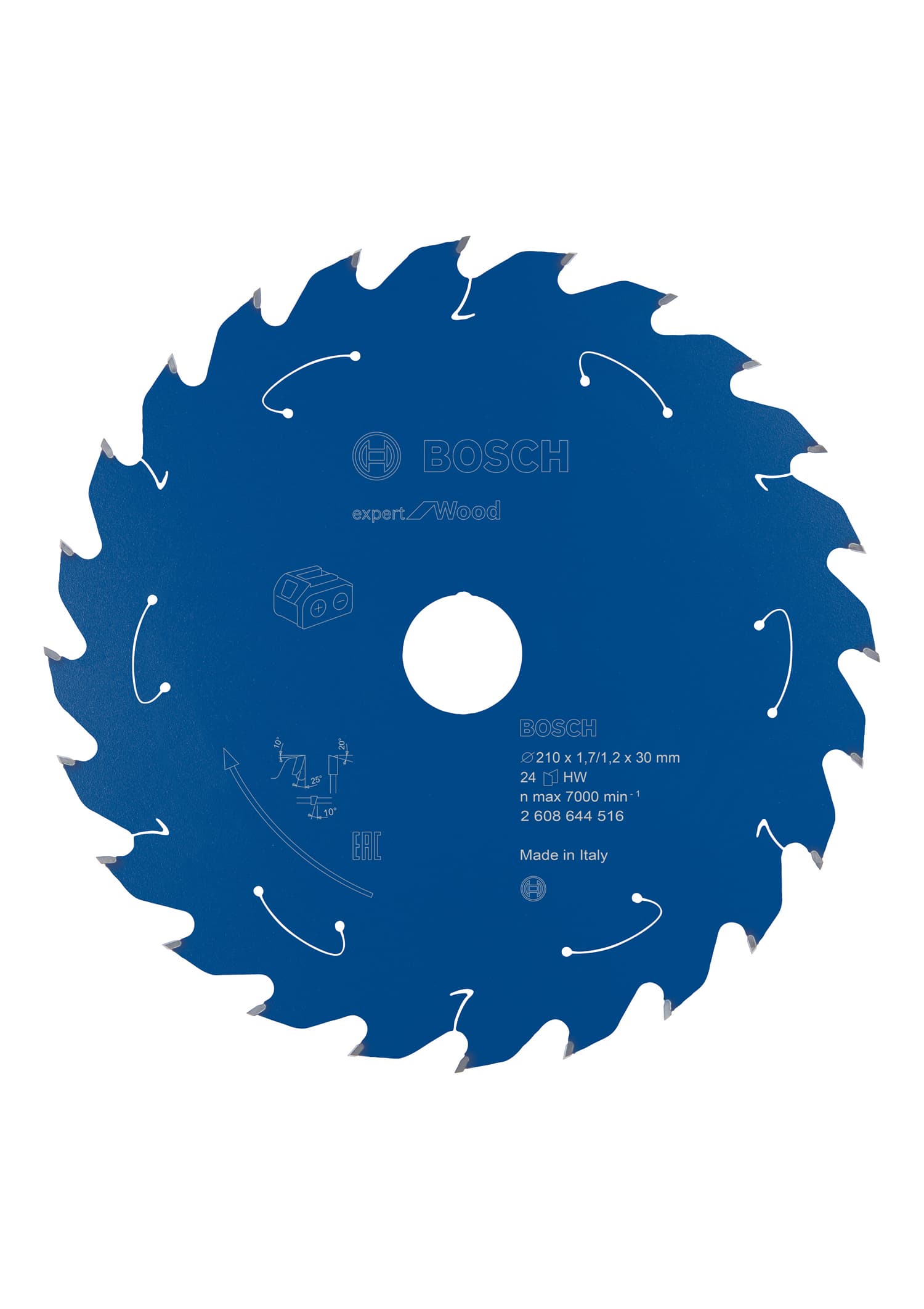 Pânză de ferăstrău circular expert for wood pentru ferăstrău cu acumulator 210x1,7/1,2x30 t24, 210mm x 1.4mm
