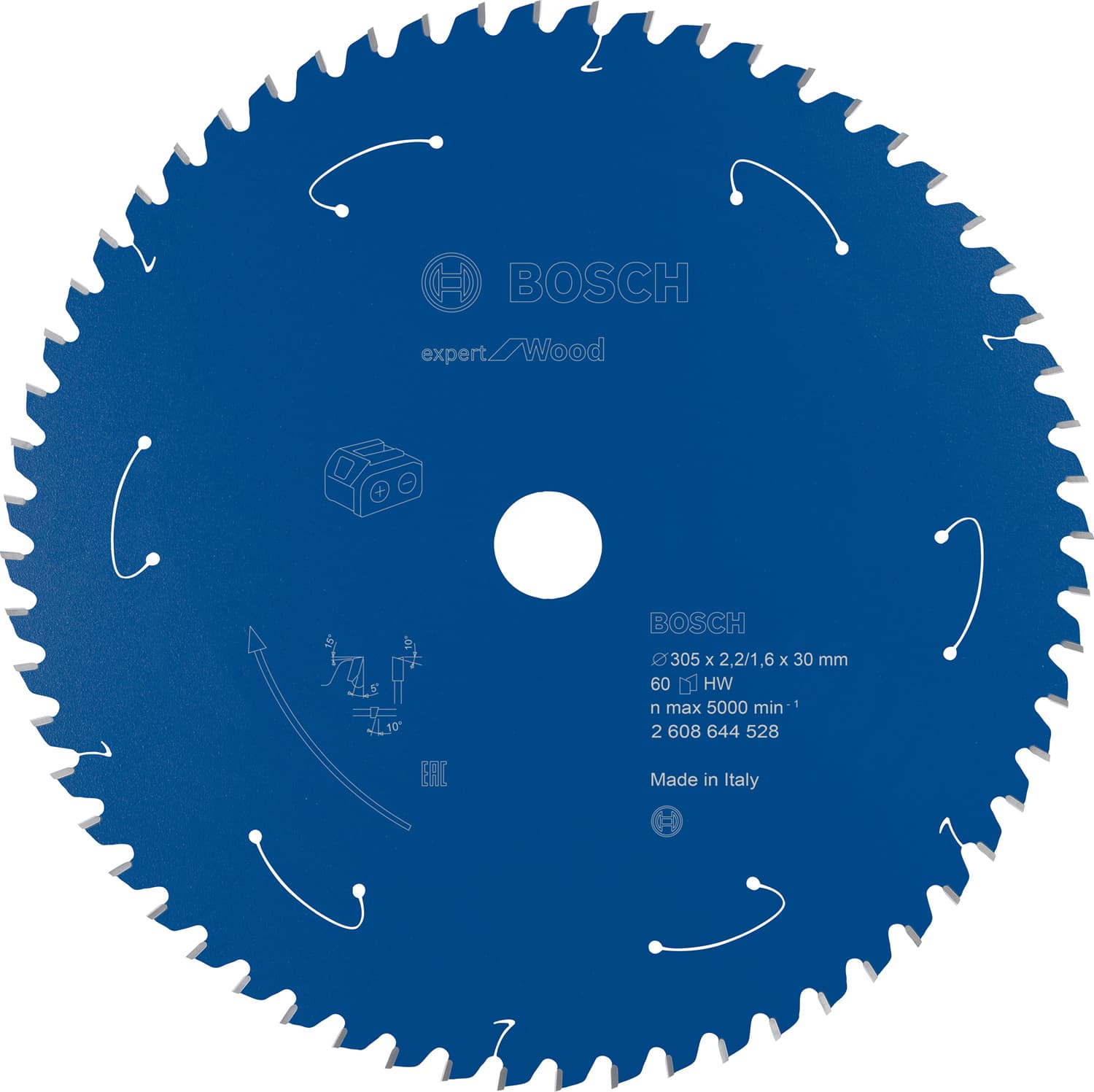 Pânză de ferăstrău circular expert for wood pentru ferăstrău cu acumulator 305x2,2/1,6x30 t60, 305mm x 1.6mm