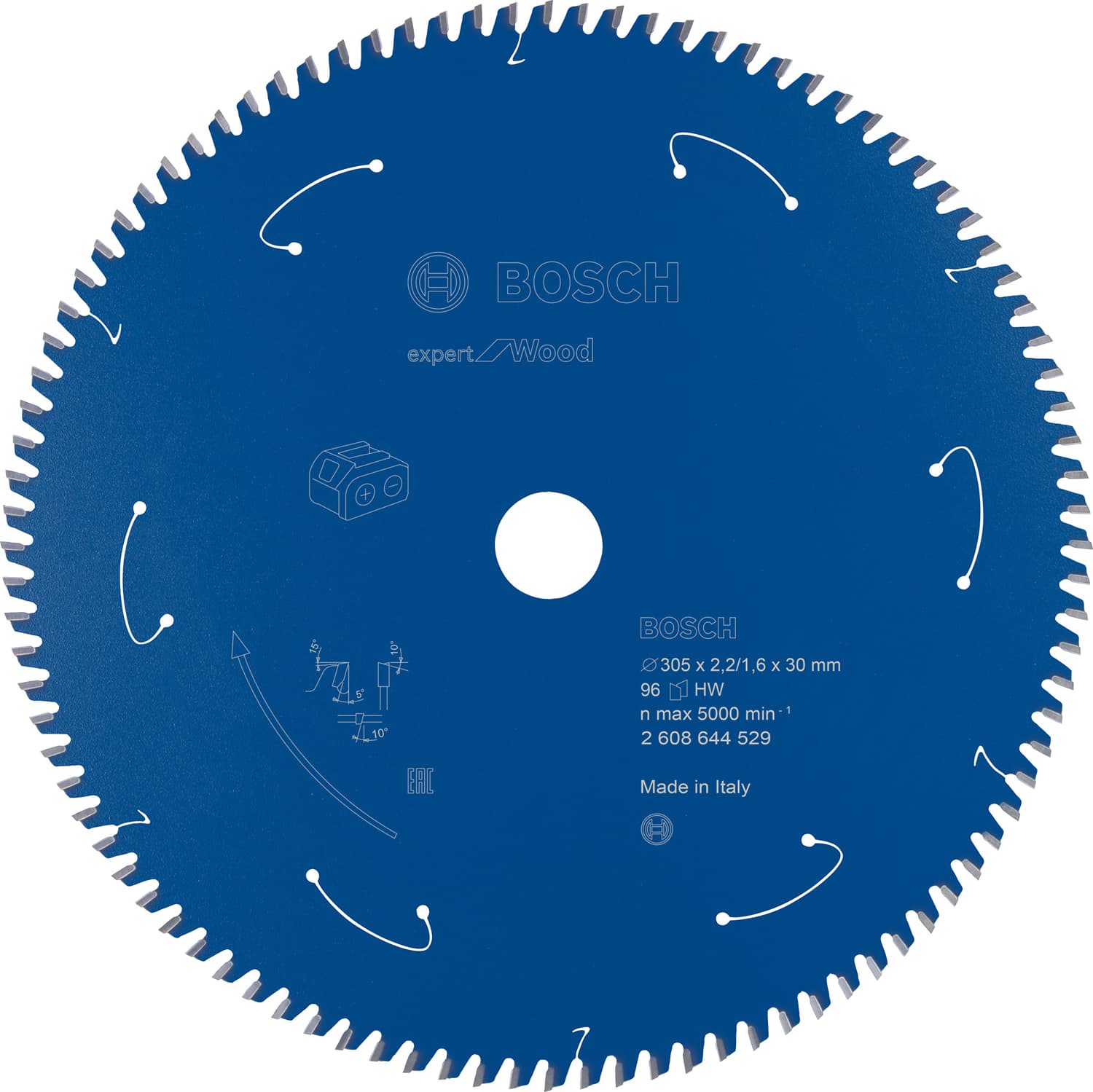 Pânză de ferăstrău circular expert for wood pentru ferăstrău cu acumulator 305x2,2/1,6x30 t96, 305mm x 1.6mm
