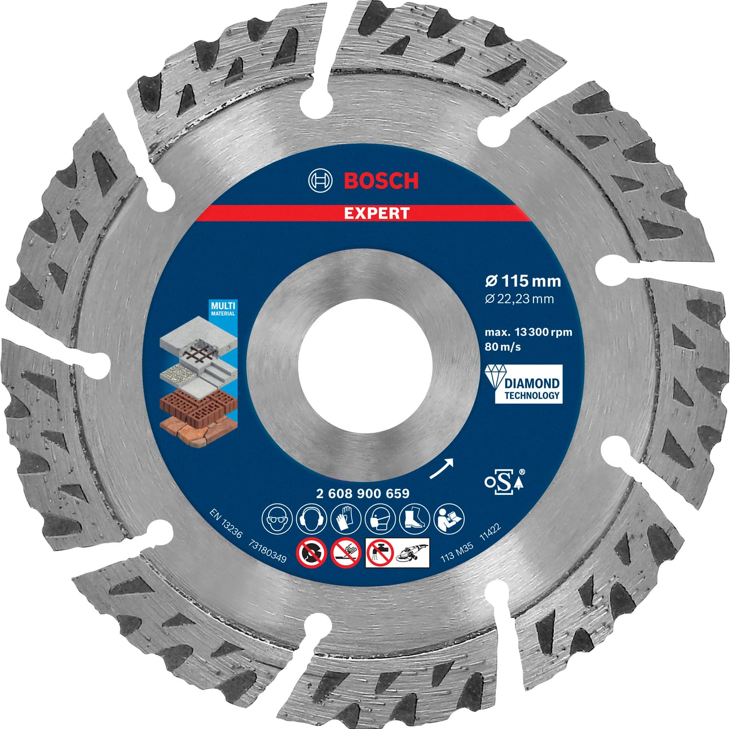 Disc de tăiere diamantat EXPERT Multi Material, Ø115mm