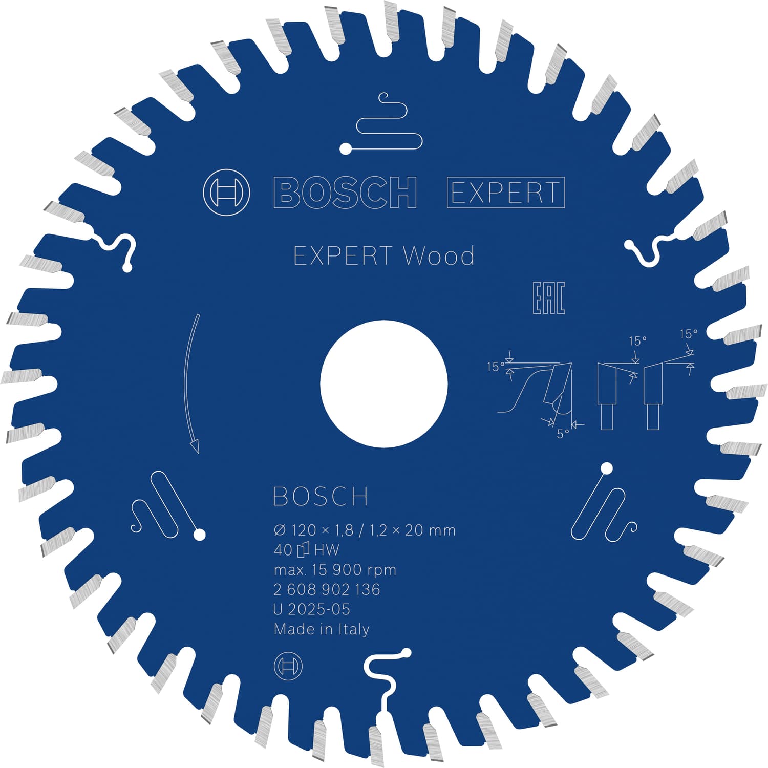 EXPERT Wood pentru o durată mare de viață la tăierea lemnului, 120mm x 1.2mm