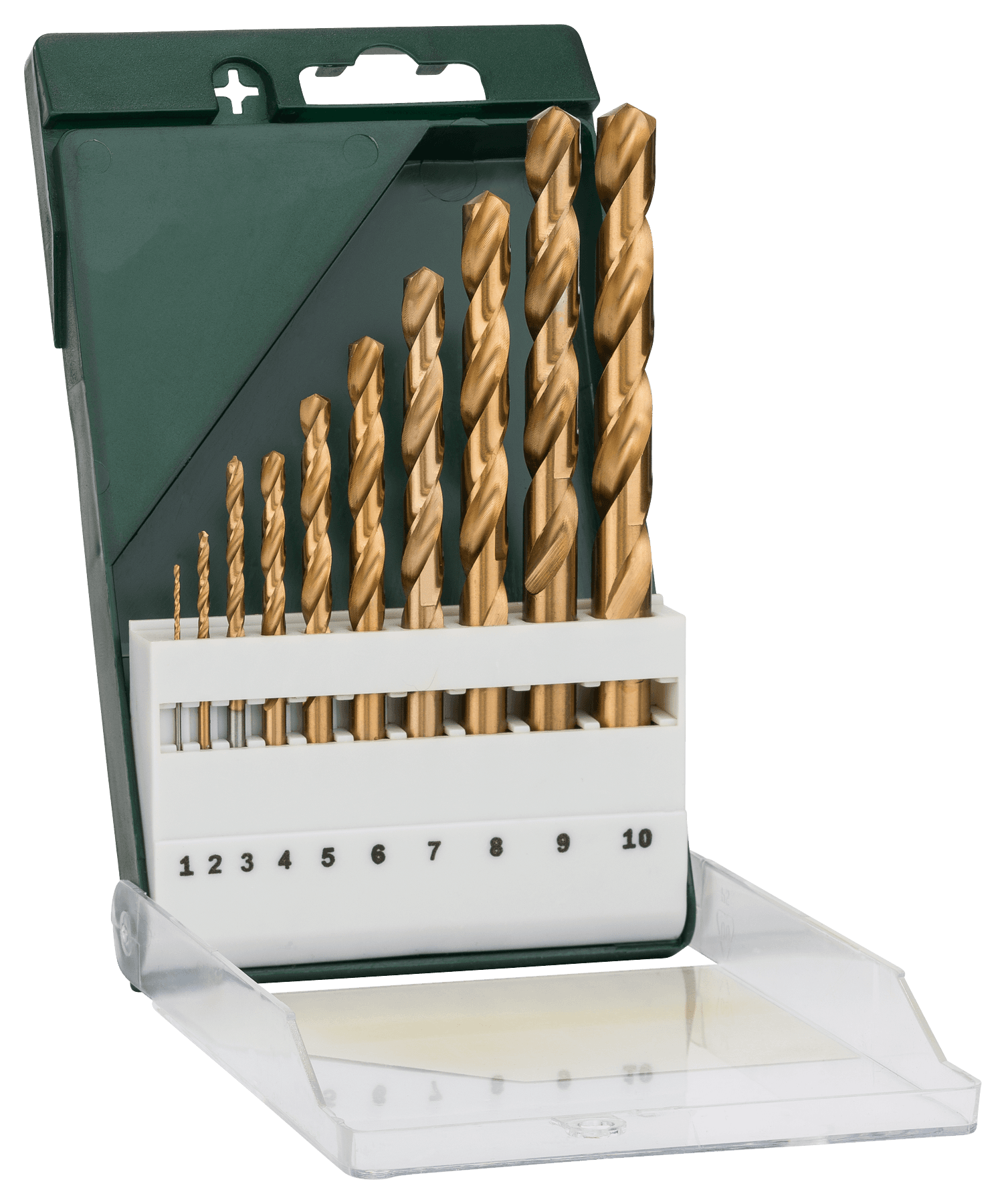 Set de burghie pentru metal hss-tin, din 338 10 bucăți