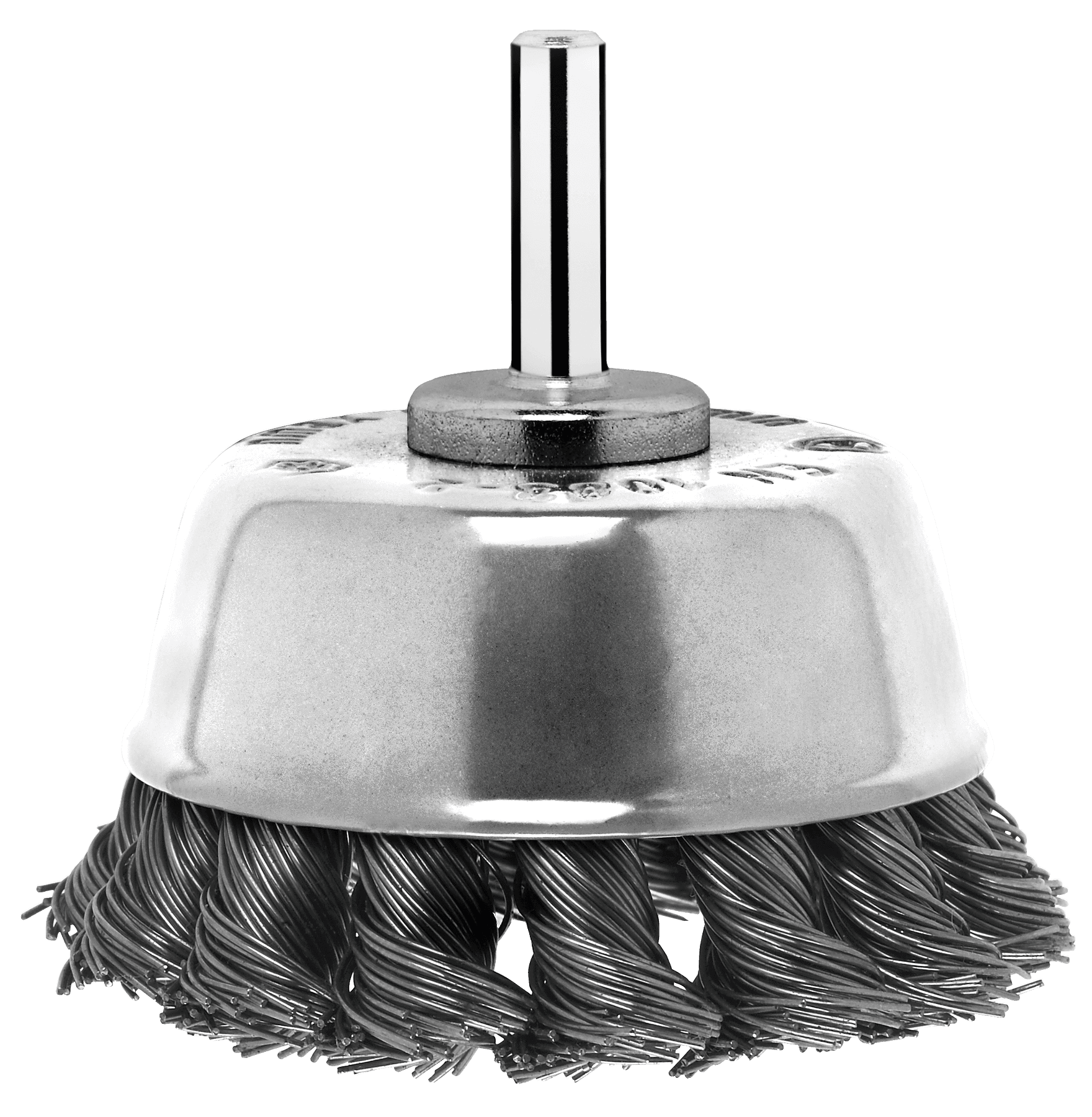 Perie-oală de sârmă pentru mașini găurit – sârmă cu noduri, 65 mm