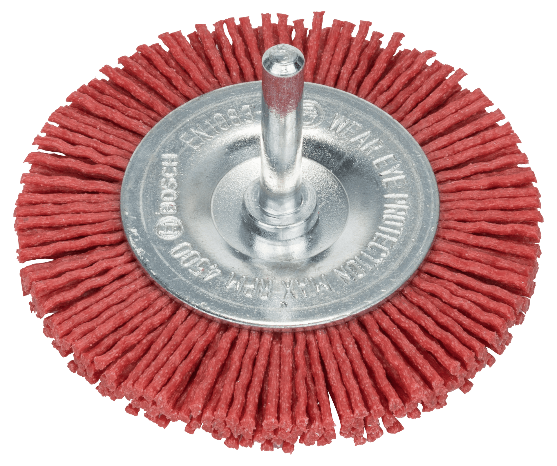 Perii-disc de sârmă pentru mașini de găurit - fir din nailon cu k80 abraziv acoperit cu oxid de aluminiu, 75 mm