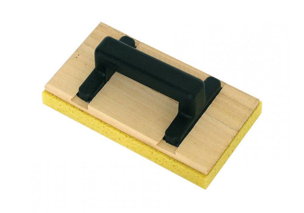 Drișcă din lemn cu baza poliuretanica, mâner pătrat, 14×25cm